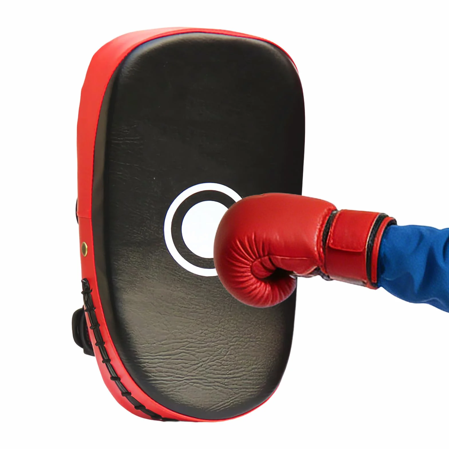 Almohadillas de Boxeo de Cuero PU para Entrenamiento de Patadas Curvas Kickboxing Niños Adultos