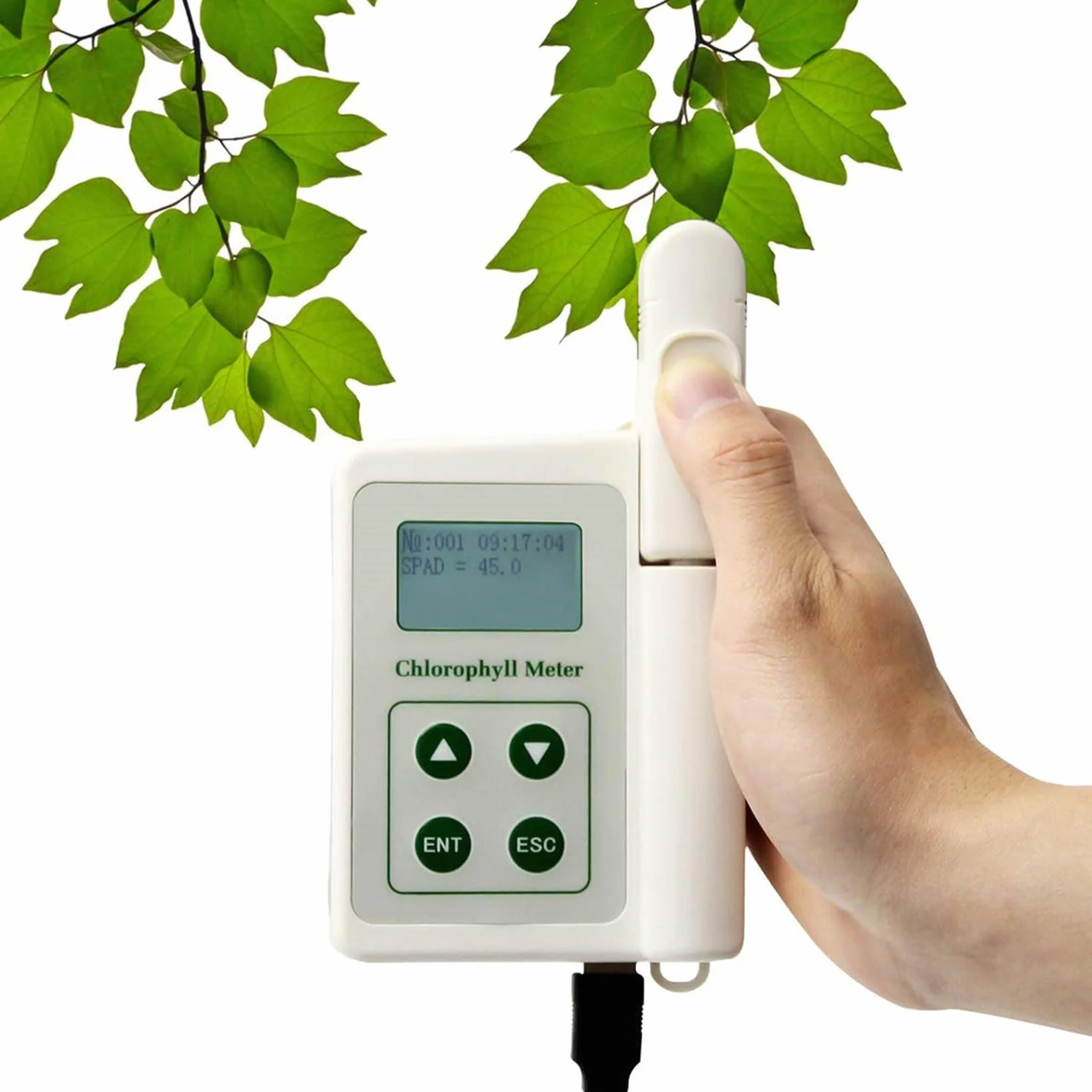 Medidor de Clorofila SPAD Portátil 0.0-99.9 Detector de Mano Analizador de Plantas