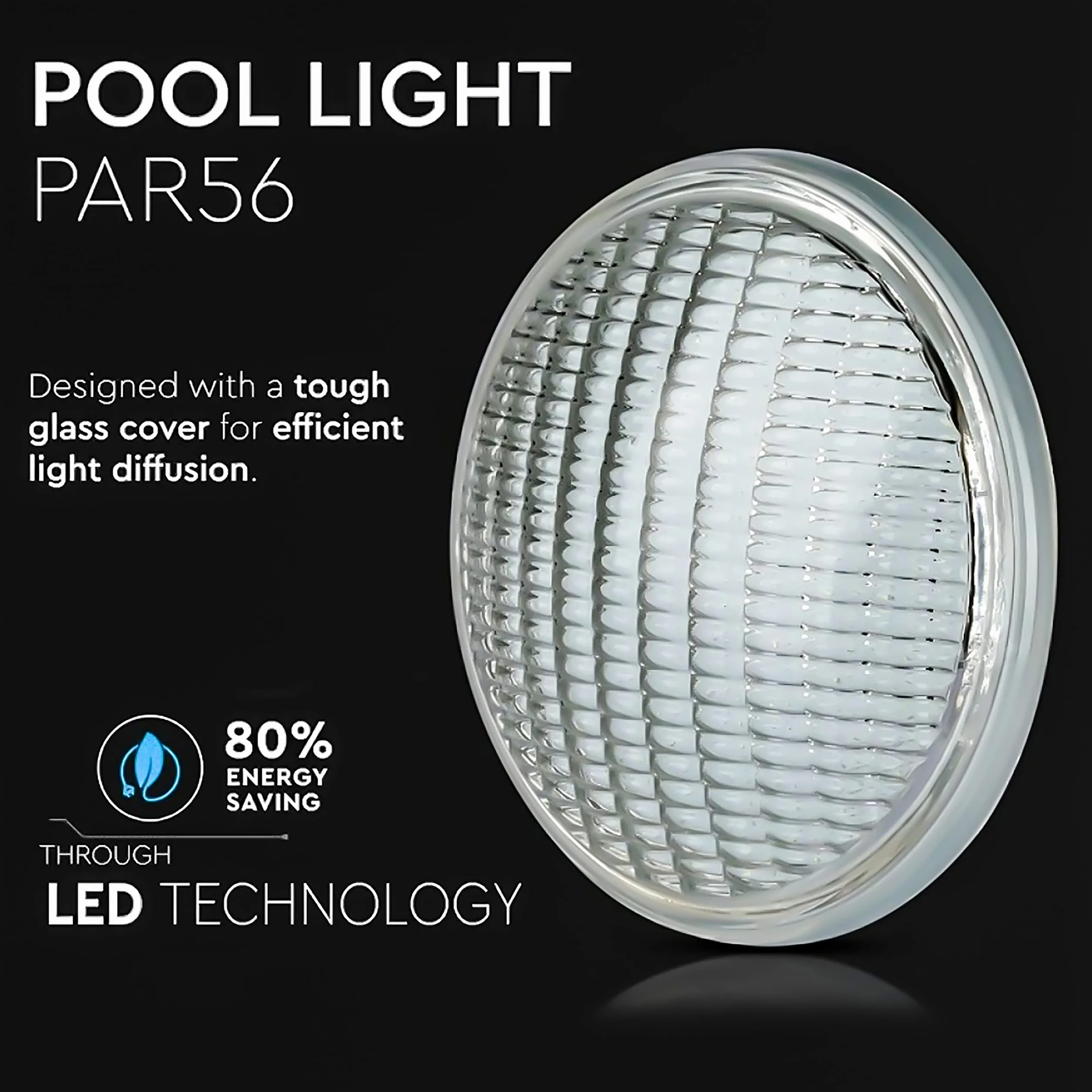 V-TAC Lámpara LED para Piscina 12W PAR56 1260 Lúmenes IP68 Blanco Frío