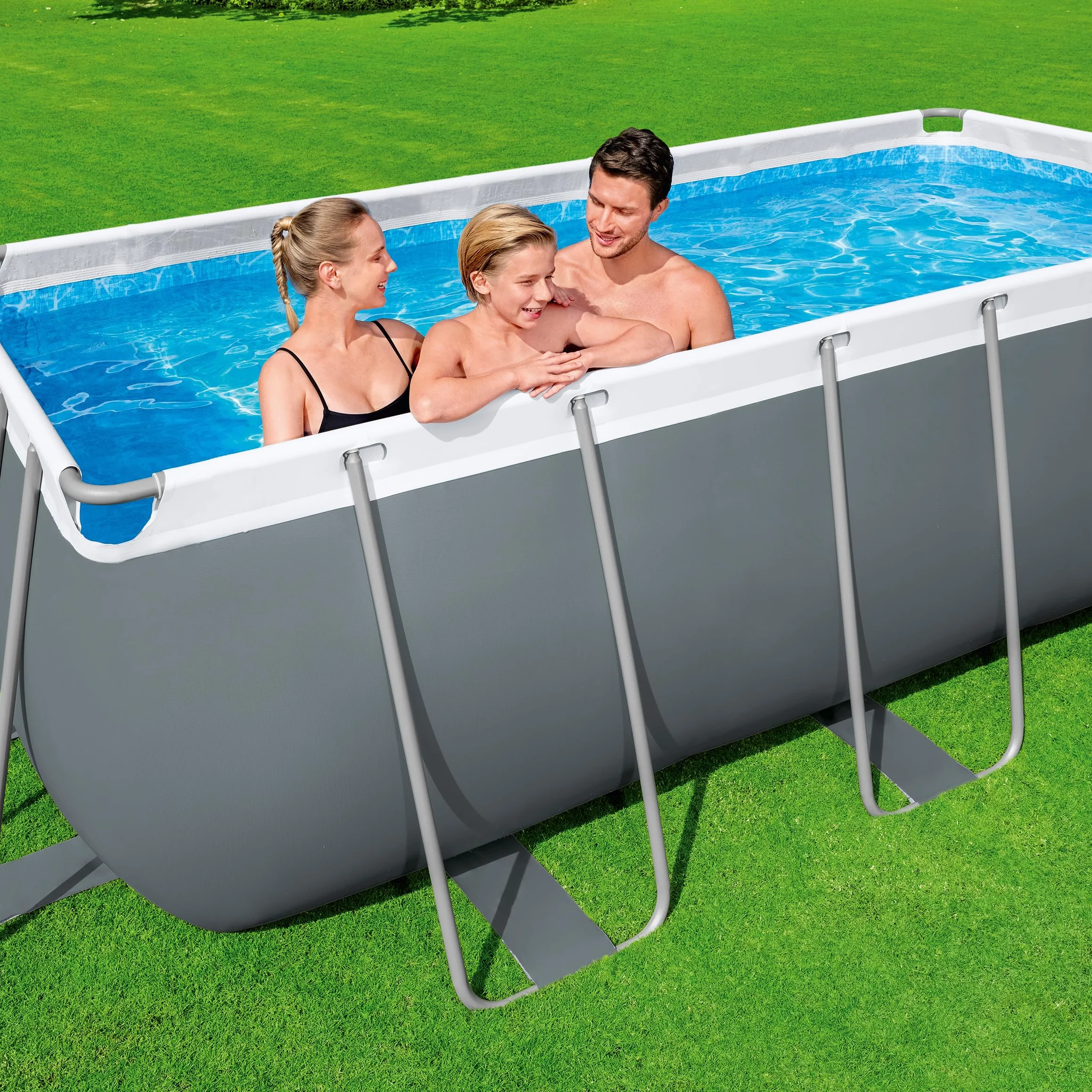 Bestway Juego de Piscina Rectangular 13'6" x 6'7" x 48"
