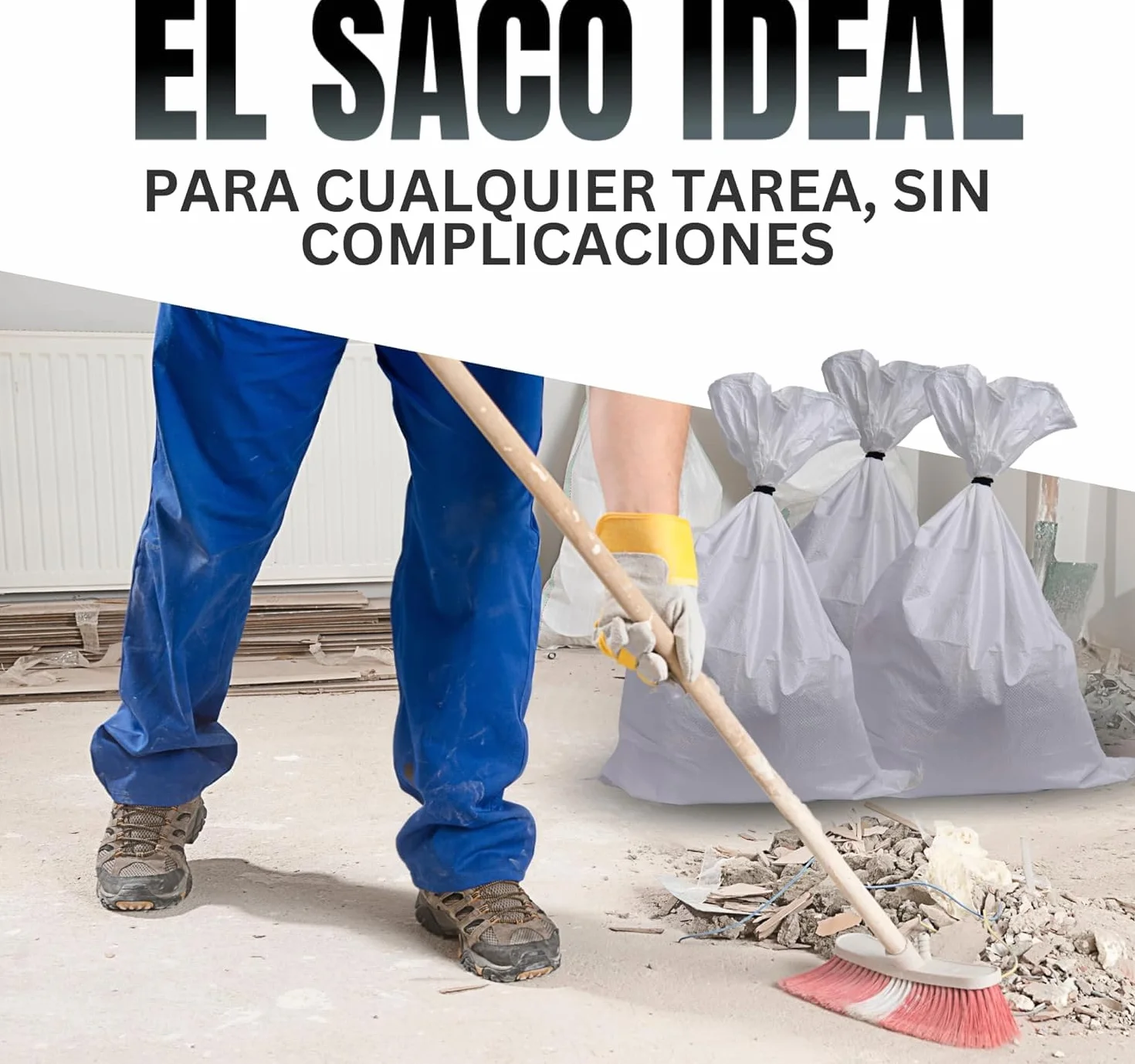 Sacos Para Escombros 50x90cm Resistentes 55kg Pack 20