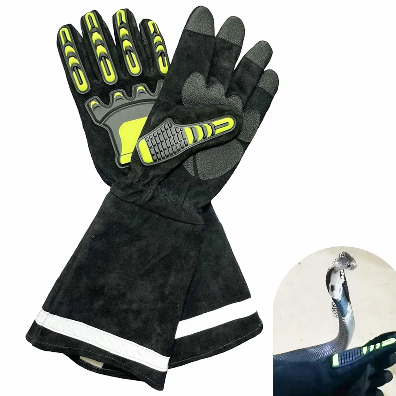 Guantes a prueba de mordedura de serpiente Kevlar Reforzado Herramienta de manejo de animales