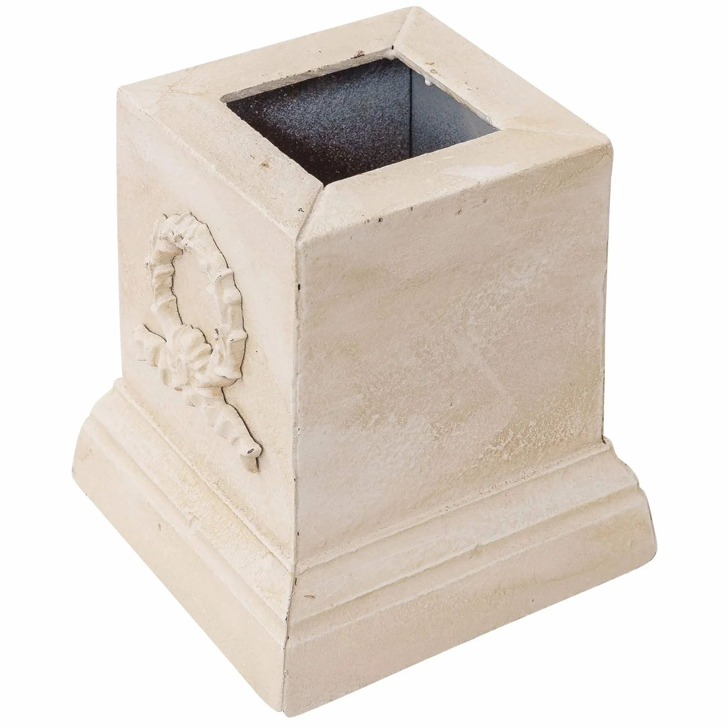 Base sólida Plataforma de jardín Hierro 20cm Estilo Antiguo Blanco