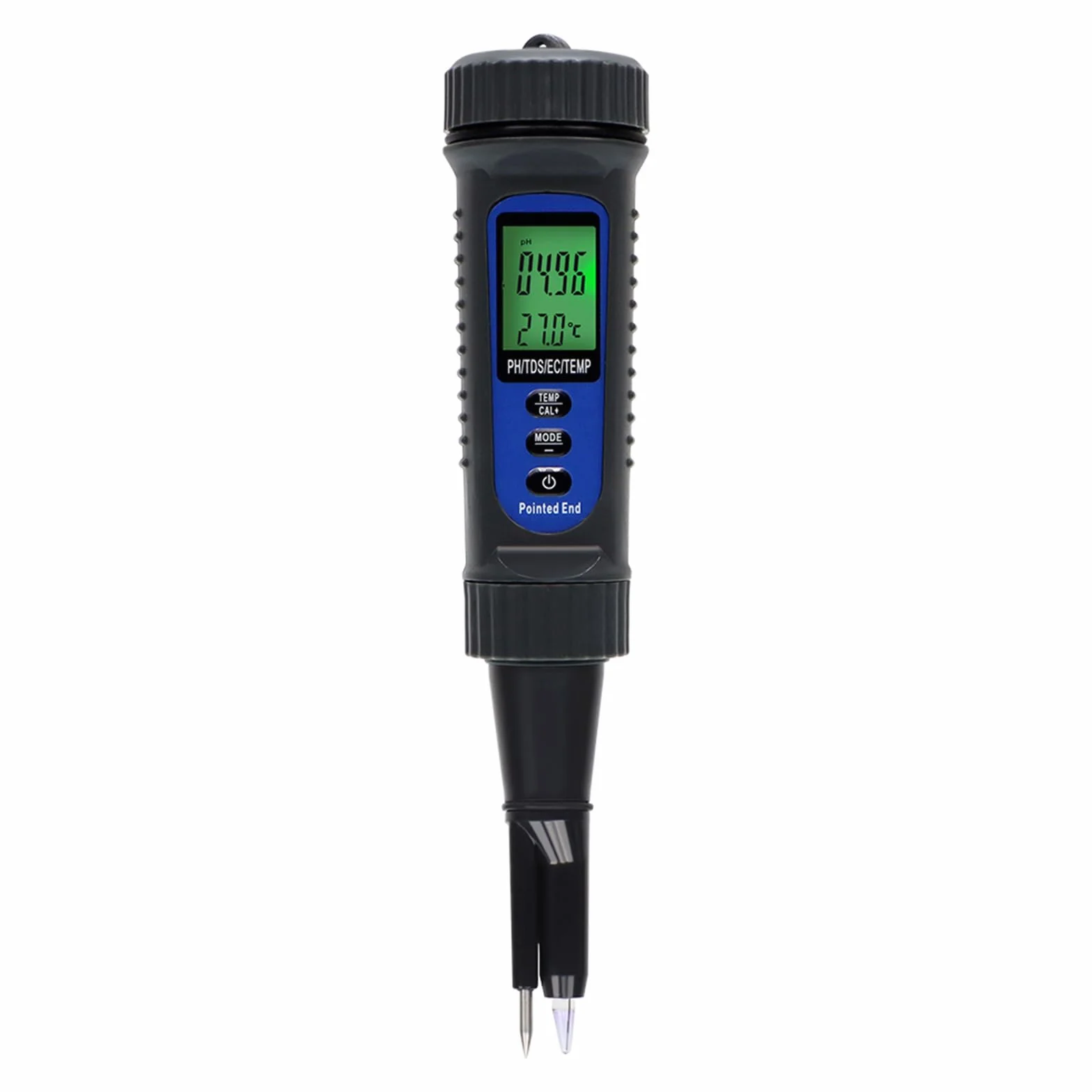 Fácil de transportar 4 parámetros, probador de alimentos, monitor de temperatura, analizadores de agua ABS para pruebas rápidas al aire libre, instrumento de análisis de agua ABS fuerte