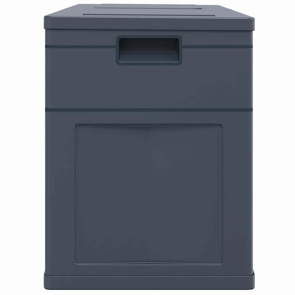 vidaXL Caja de Almacenamiento de Jardín 320 L Negro