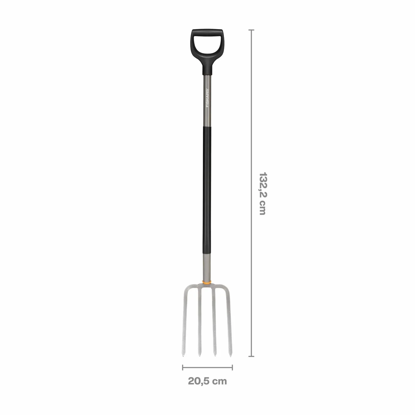 Fiskars Horca de jardín 4 púas 132 cm Acero al boro Gris/Negro