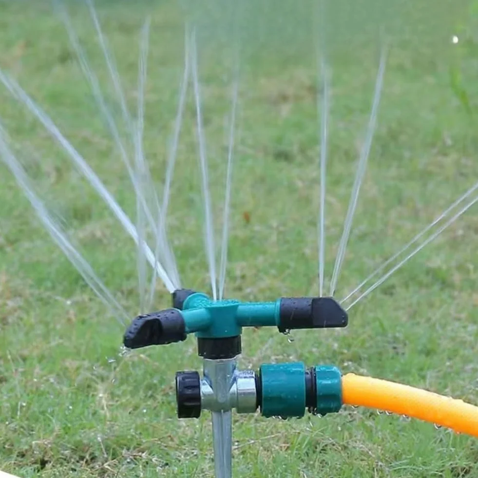 Cabeza de rociador de plástico y aleación Ajustable 0-360 Grados Riegador de riego para Suministros de riego Legal de jardín 1/2" Alloy Ground Insert All Metal 5 Piezas