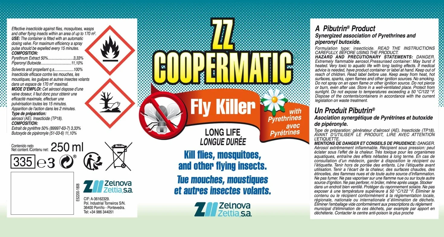 Coopermatic Paquete de 4 recambios de insecticida