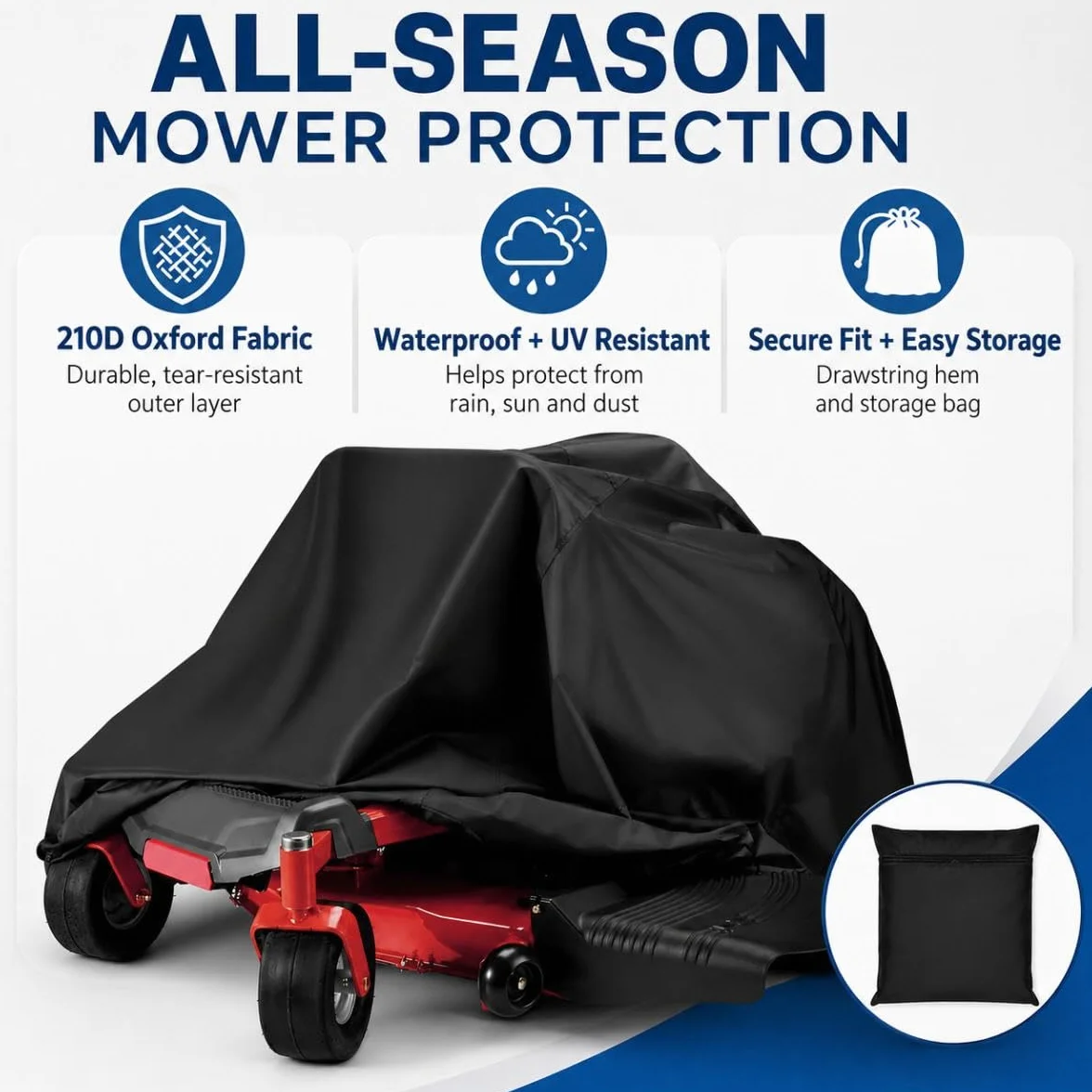 Funda Protectora Cortacésped para Ferris IS700Z 5901214 5901215 5901224 | Funda para Tractor Cortacsped Cubierta del Tractor de Jardín Cubierta Impermeable Cortacésped Resistente Polvo Nieve Lona