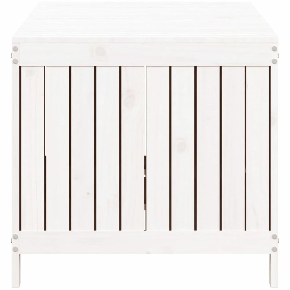 vidaXL Caja de Almacenaje Baúl Herramientas Madera Pino Blanco 147x68x64 cm