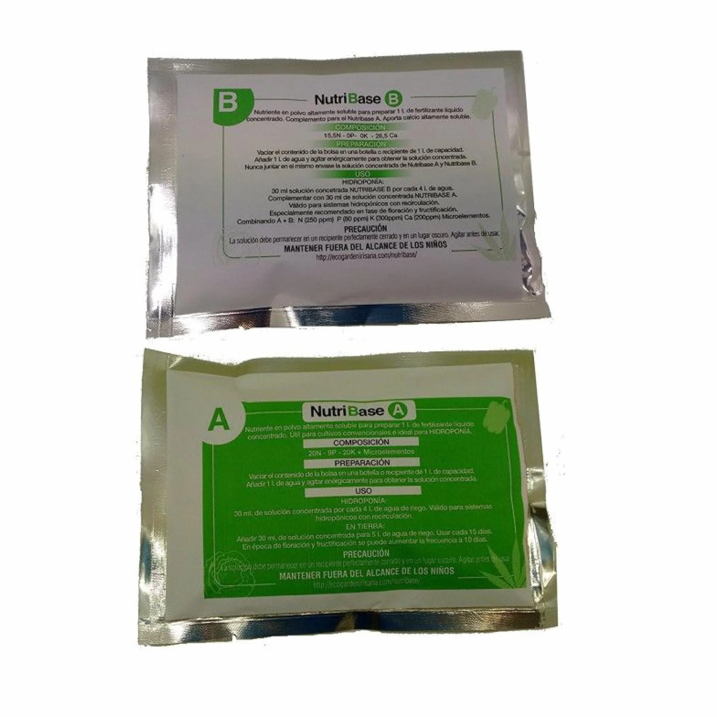 Irisana NutriBase A+B Fertilizante Hidropónico 1 l Calcio Extra Huerto Urbano
