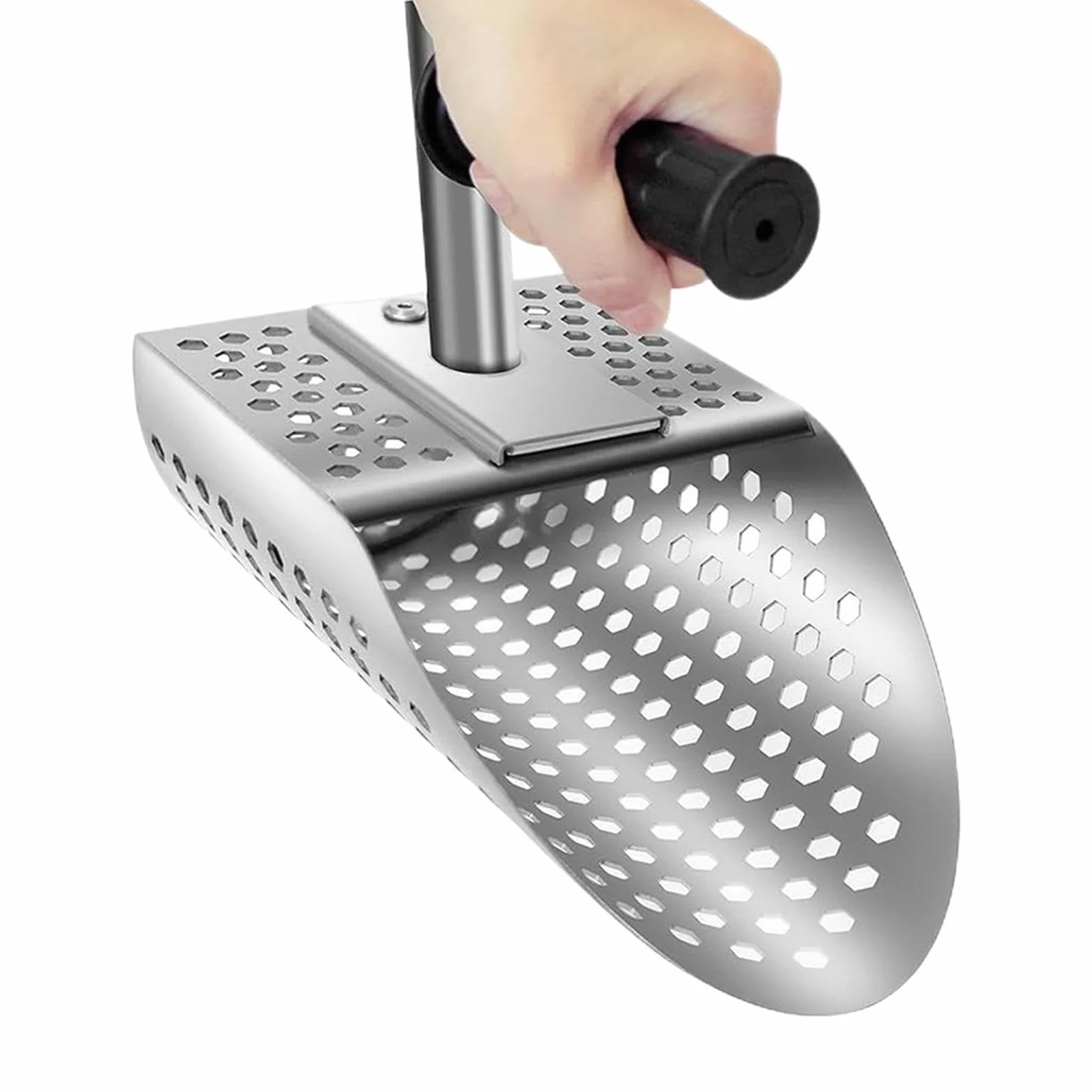 Cuchara de De Acero Inoxidable de Mano | Pala para Detector de Metales para Adultos Aficionados en Río Playa Lago Foso Busqueda de Oro