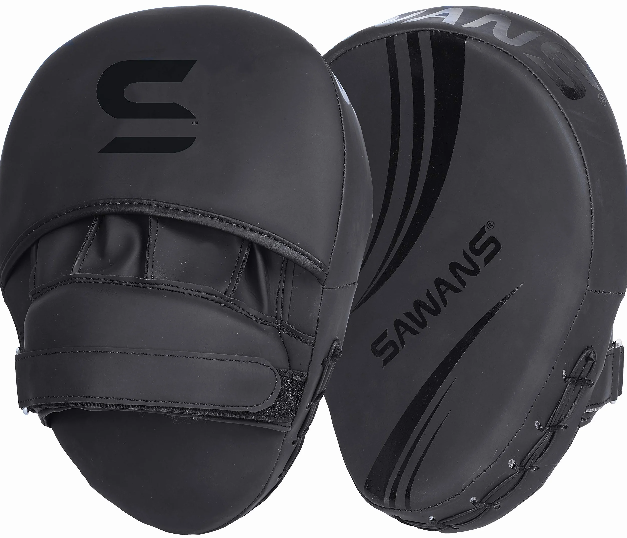 SAWANS® Almohadillas de boxeo de piel para kickboxing, Muay Thai y entrenamiento