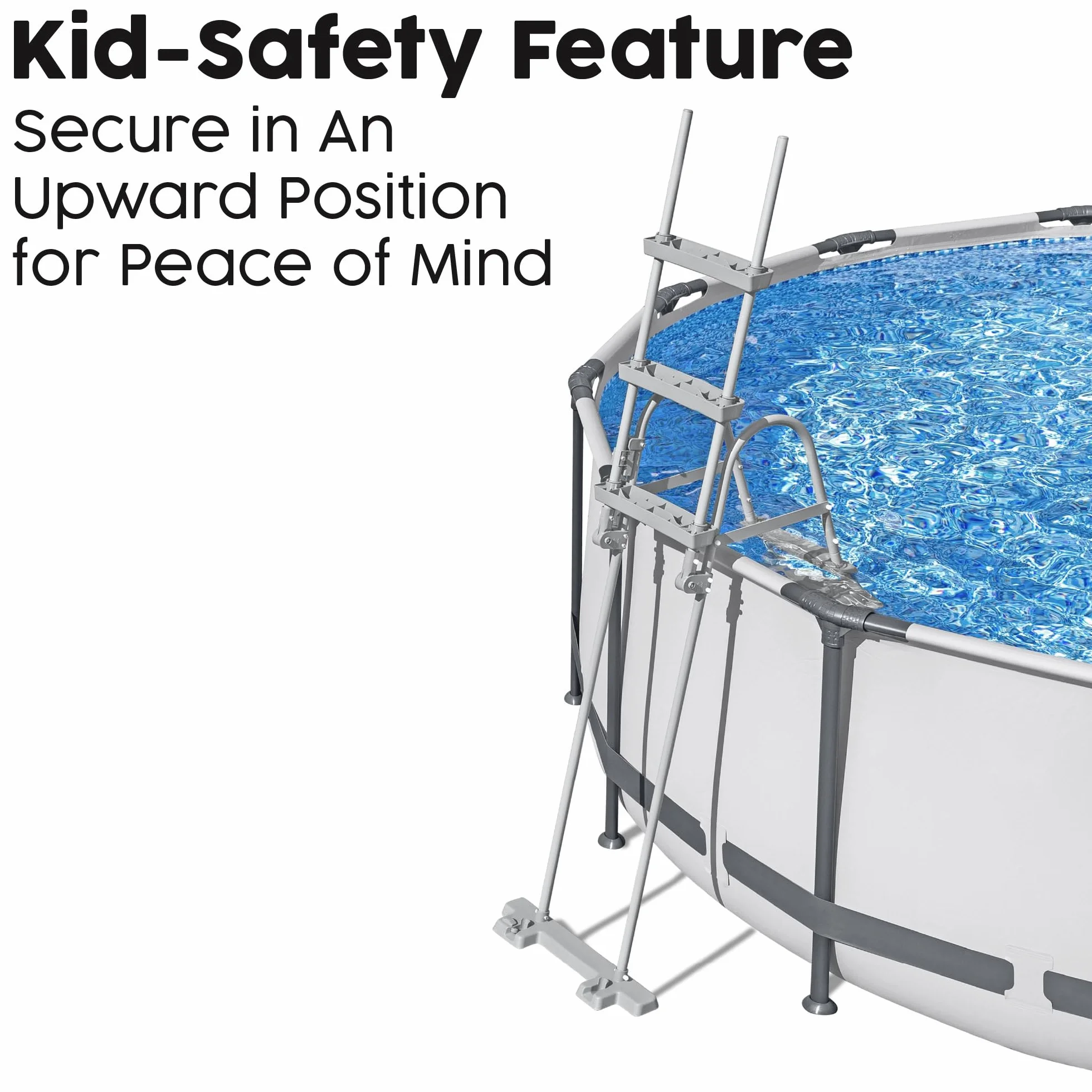BESTWAY Escalera para Piscinas Desmontables Flip & Lock 108x71,4x138 cm Plateado