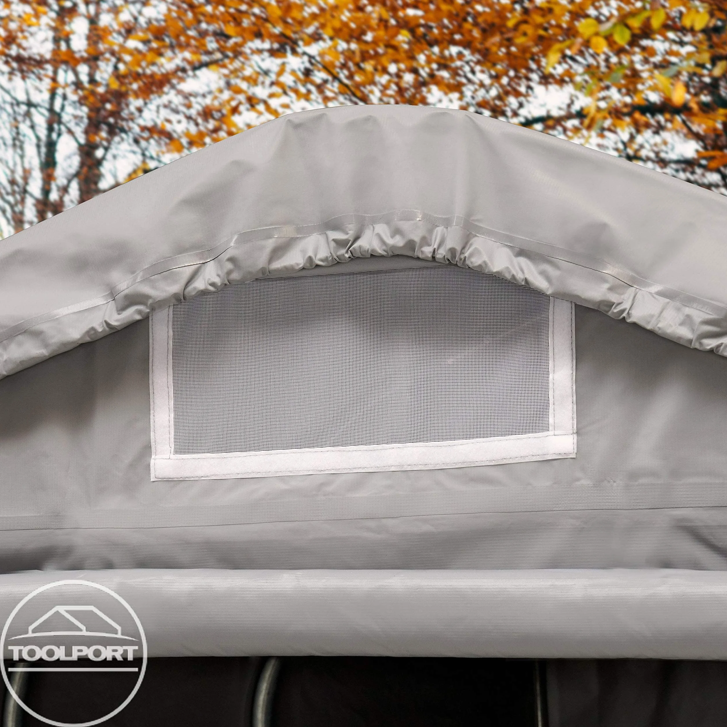 Carpa Garage 2,4x3,6 m PVC 800 N Impermeable Gris