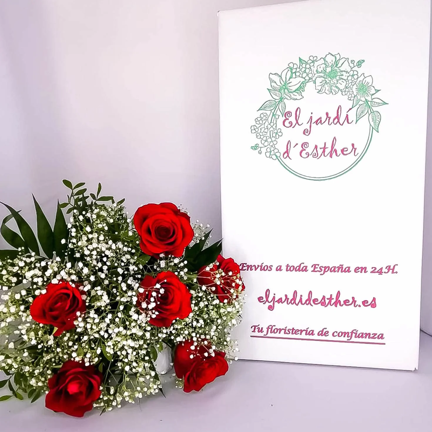 Ramo de flores naturales a domicilio - Flores frescas - Entrega gratis 24 horas - Tarjeta dedicatoria - Amore