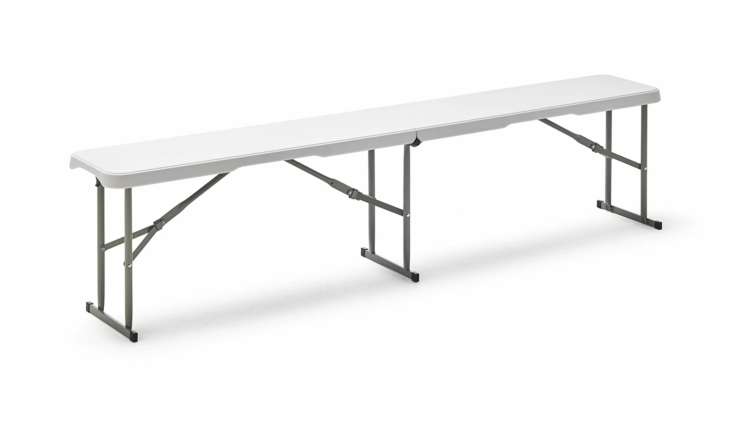 KG KITGARDEN Banco Plegable Portátil Multifuncional 180x28x43cm Blanco