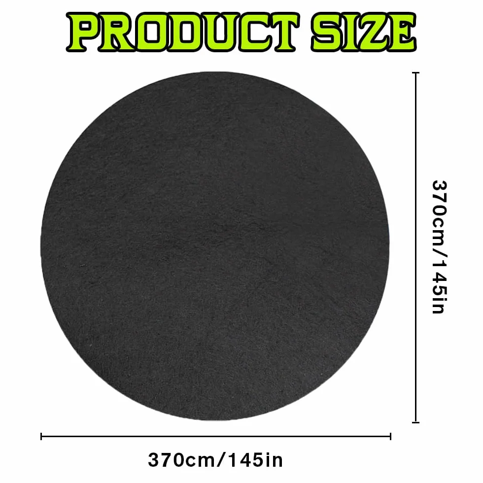 Base de Piscina Antideslizante Redonda Impermeable 370 cm Alfombra Suelo Plegable