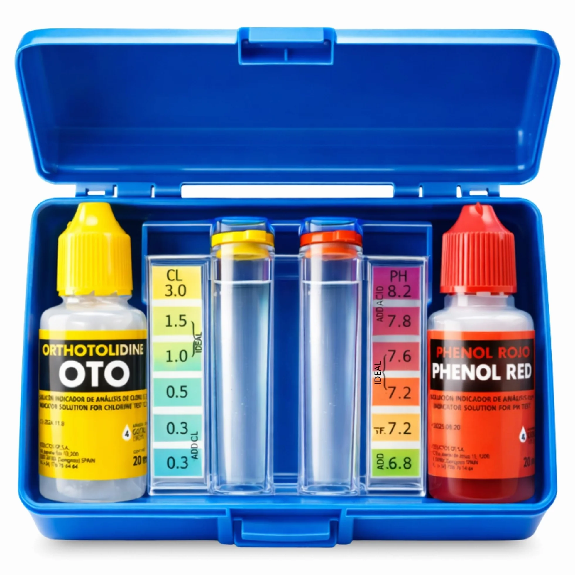 Test Kit Cloro y pH Medidor Agua Piscina Accesorios Básico Phenol OTO