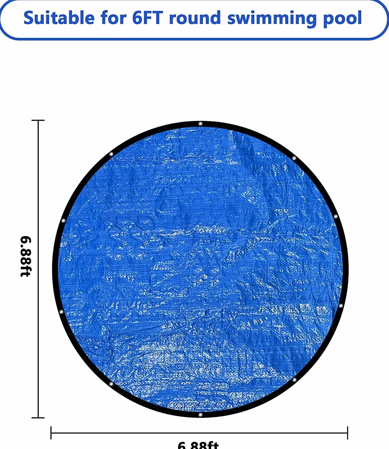 Lona de protección para piscina 183 cm azul resistente al viento lluvia polvo