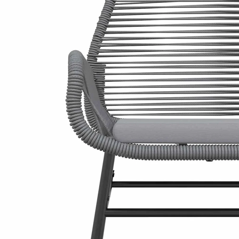 IKAYAA Mesa y 4 Sillas de Comedor Jardin Juego de Comedor de Exterior Mesa de Jardín con 4 Sillas Conjunto Jardin Exterior Ratán Sintético y Acero #2