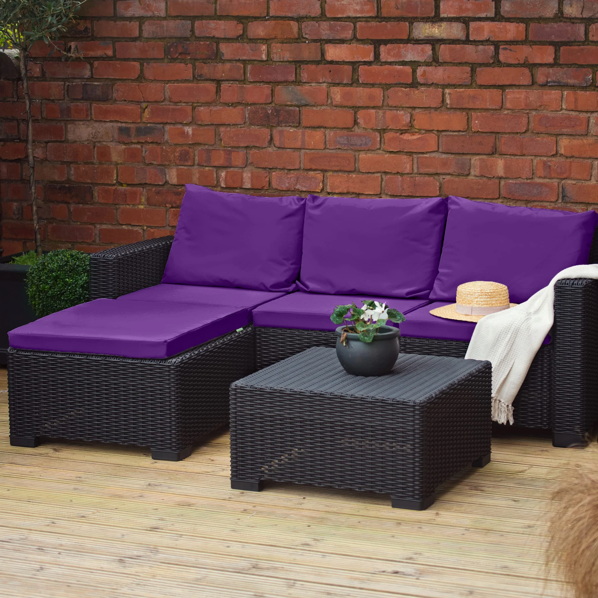 Gardenista Morado de Repuesto 2 Piezas Juego de Cojines para Keter Allibert California al Aire Libre sillón