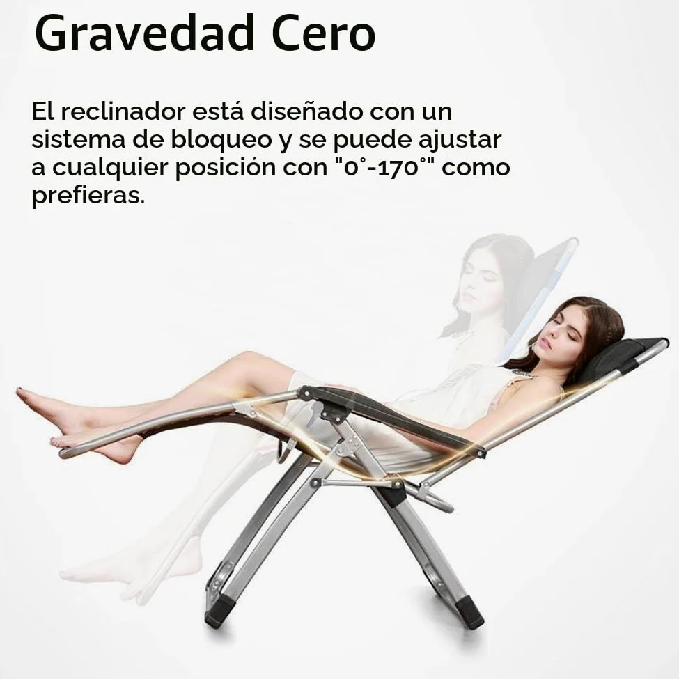 Sillas de Gravedad Cero Sillas extragrandes para Personas de Trabajo Pesado, sillones reclinables de Patio Extra Anchos Tumbona para Tomar el Sol en la Playa, Soporte 440 lbs.