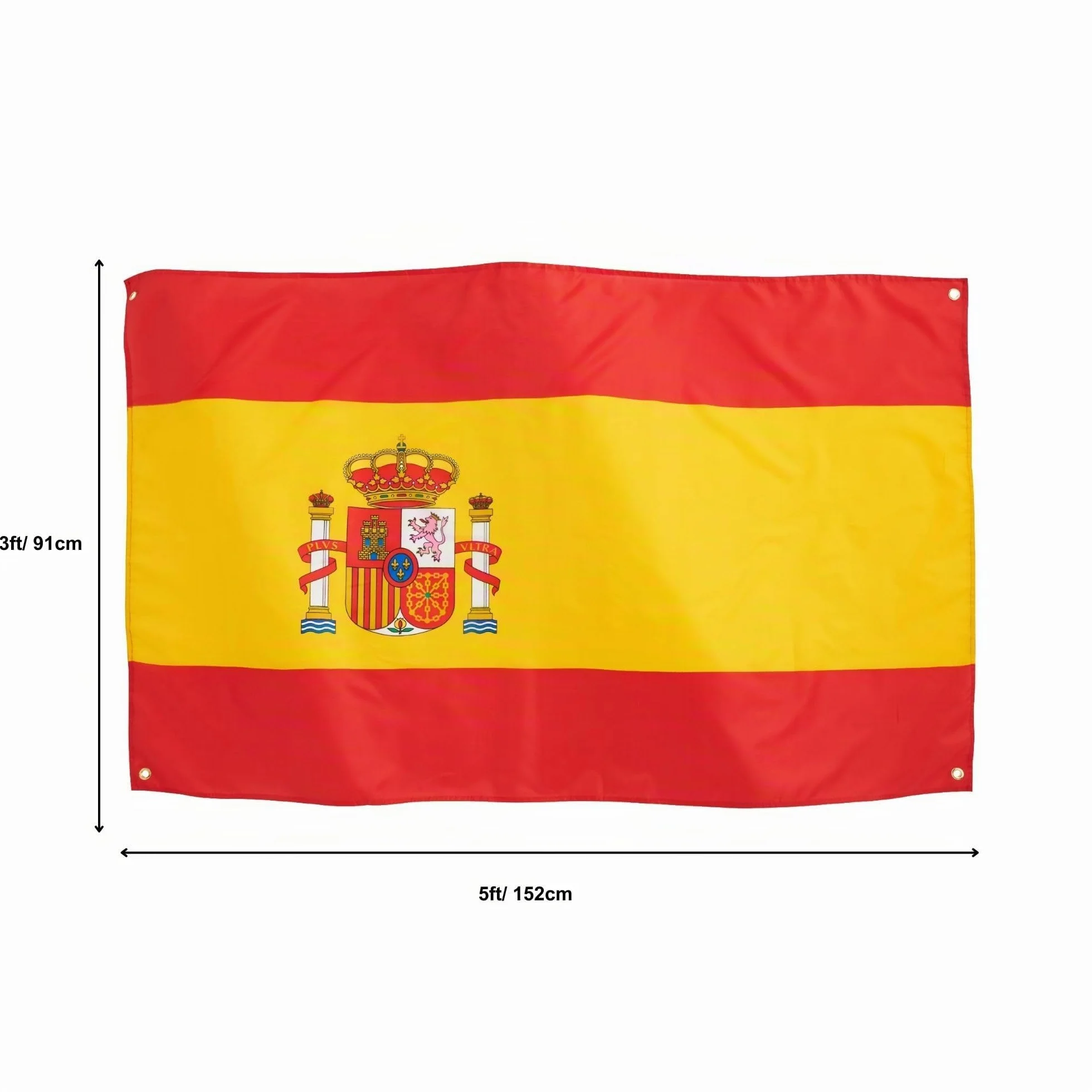 Runesol Bandera España 3x5 91x152cm Premium 4 Ojales Latón