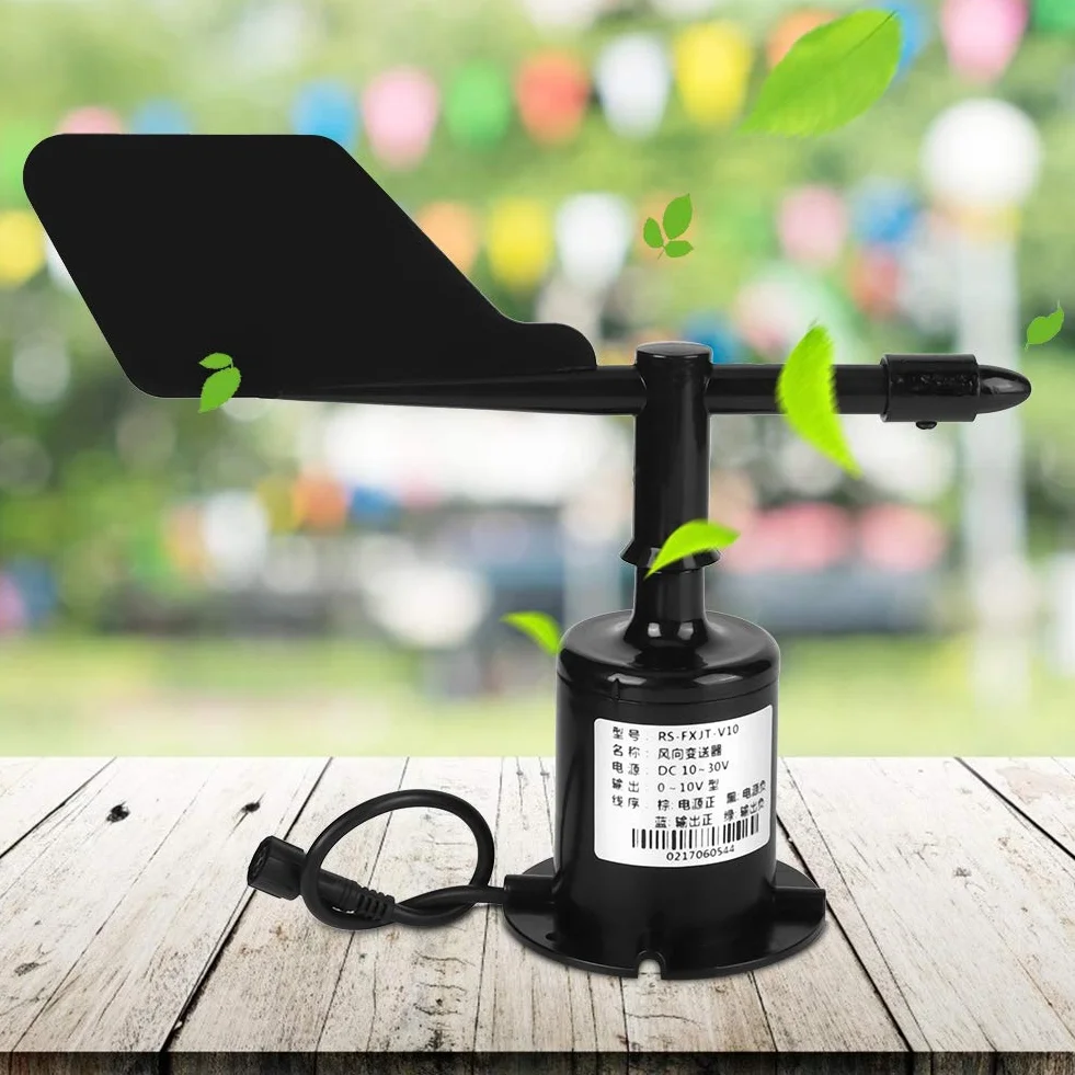 Fdit Sensor de Velocidad del Viento 0-10 V Ligero Medición Dirección 8 Indicaciones
