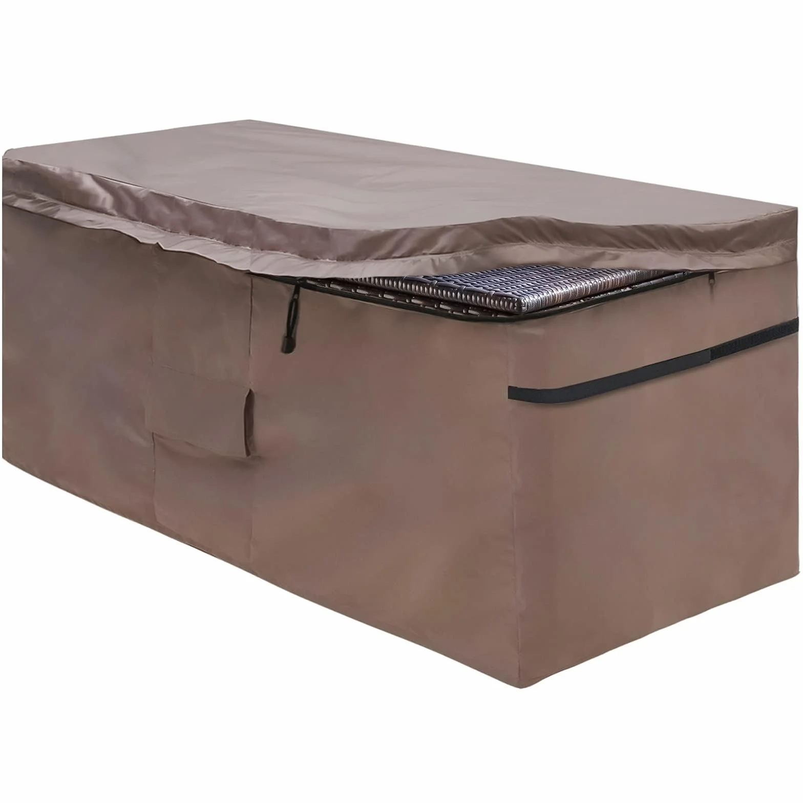 Funda Impermeable para Arcón de Jardín 420D Oxford Marrón 157x76x69 cm