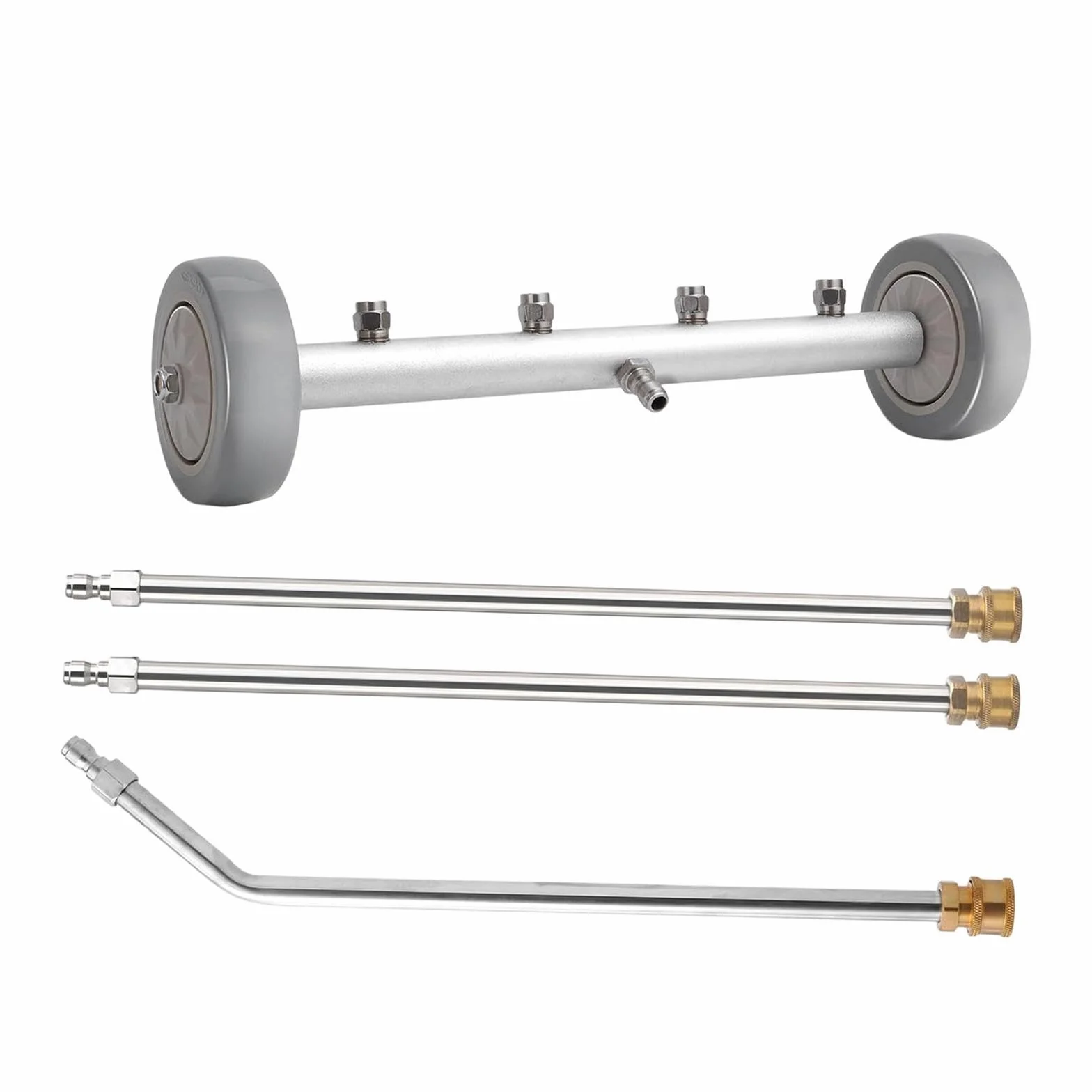 3 Varillas de Extensión para Hidrolavadora, Piezas de Reparación, 4000 PSI, multifuncionales, fáciles de Instalar para Limpiadores de Bajos- Sin Conector