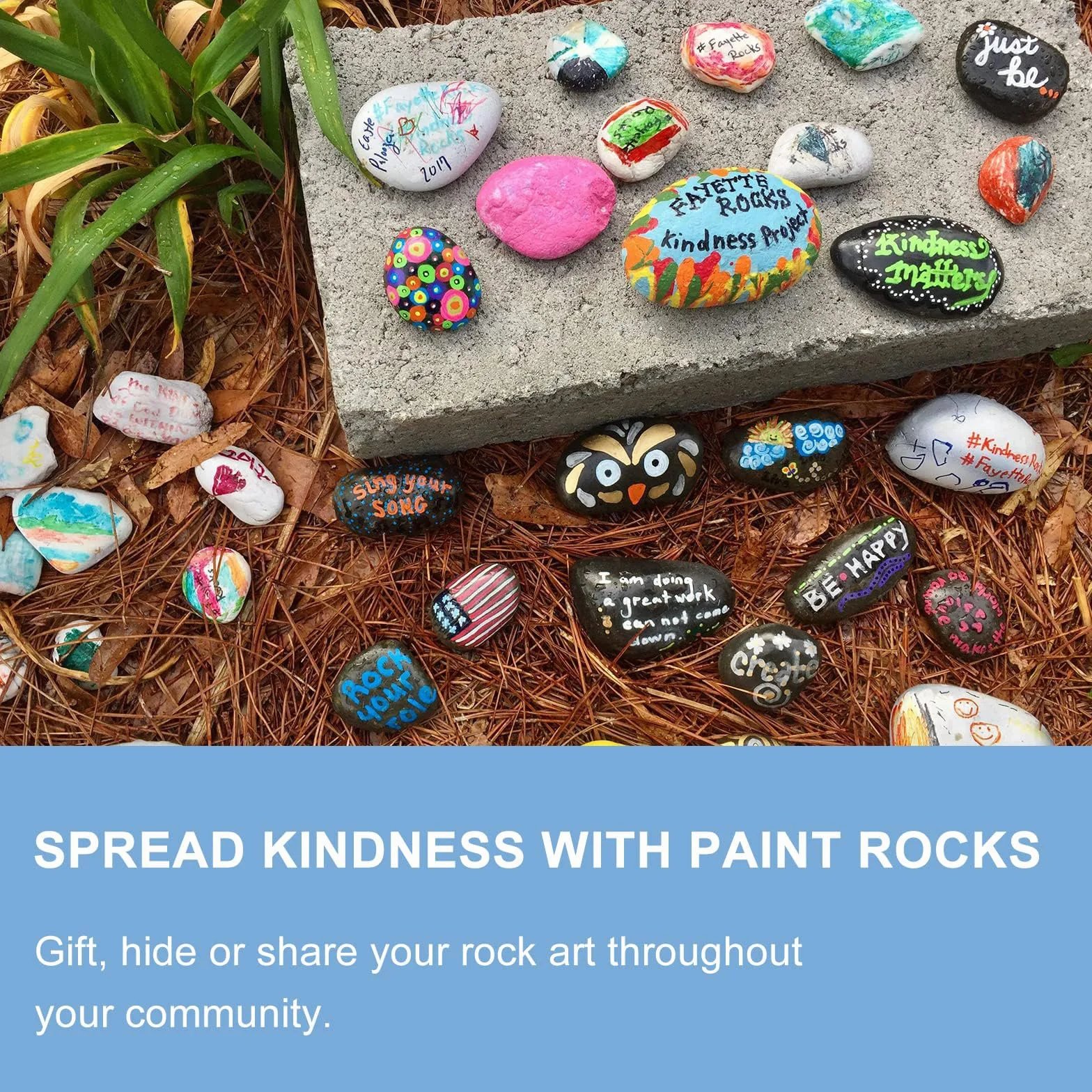 25 Piezas Piedras Creativas Pintadas a Mano, Rocas Lisas Naturales para Pintura y Artesanías Decoración
