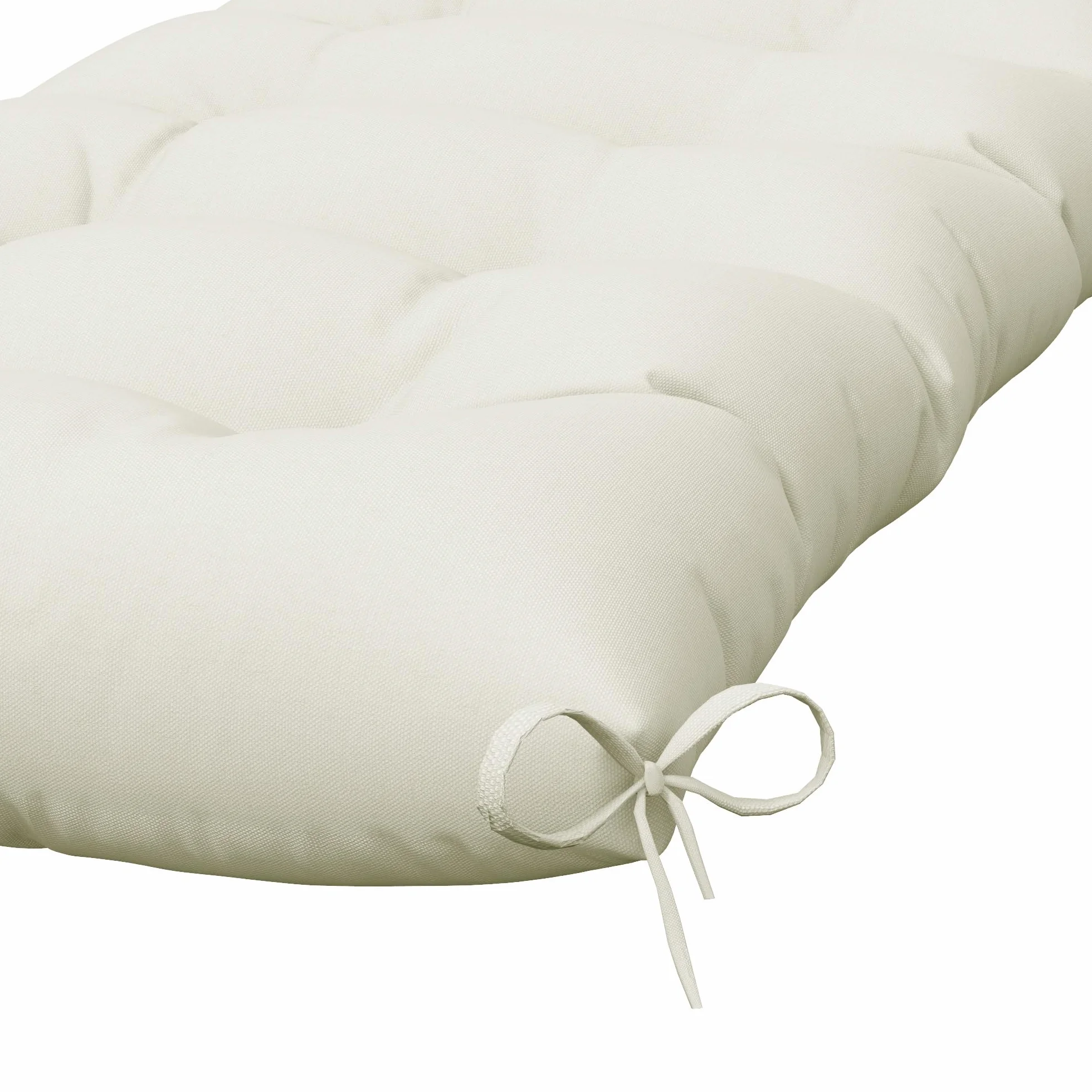 Outsunny Cojín para Banco 128x48x8 cm Impermeable Protección UV 50+ Jardín Terraza Crema