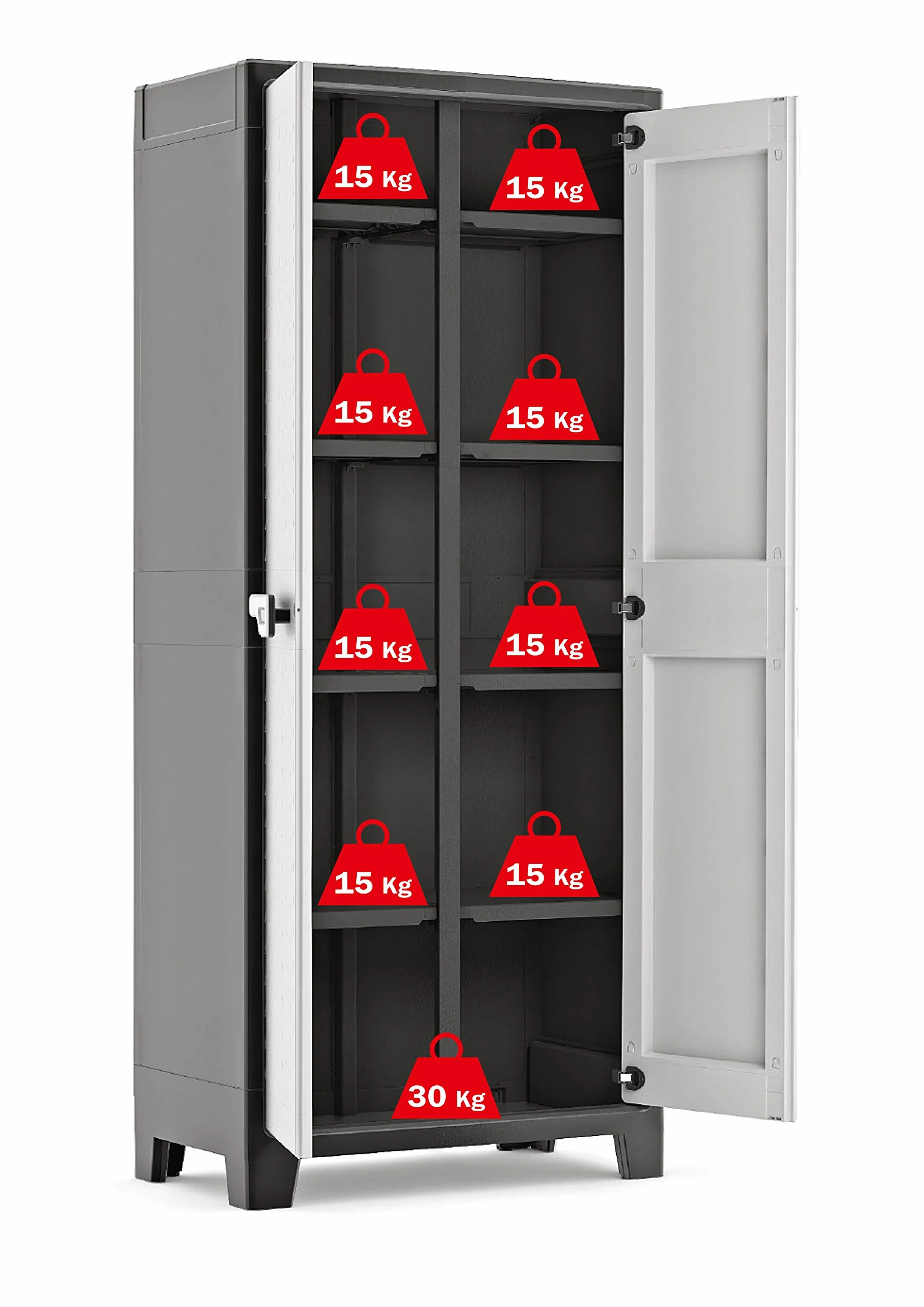 Keter Armario Titan Multispace XL 80x44x182 cm Czarny/Szary