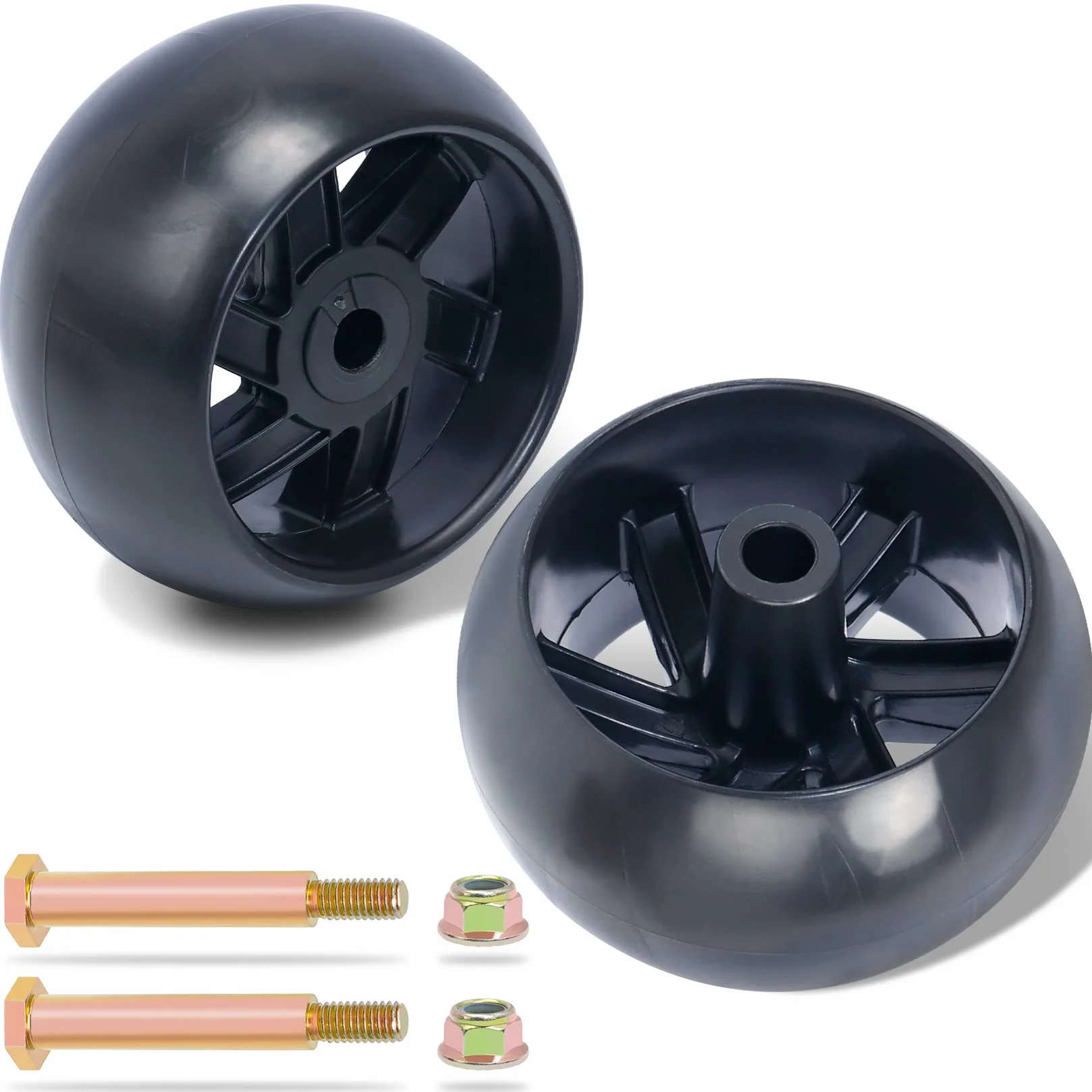 KOOTANS Paquete de 2 ruedas de cubierta de cortacésped para Husqvarna 532174873 589527301, para Craftsman MTD AYP 174873 133957 532133957 734-3058, para Cub Cadet 734-04155, apto para la mayoría de