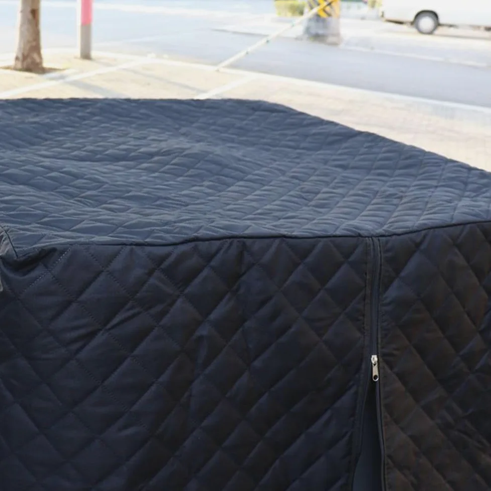 IBC - Funda de algodón resistente con aislamiento térmico para protección de tanque con reflectante plateado para nieve, 120 x 100 x 116 cm