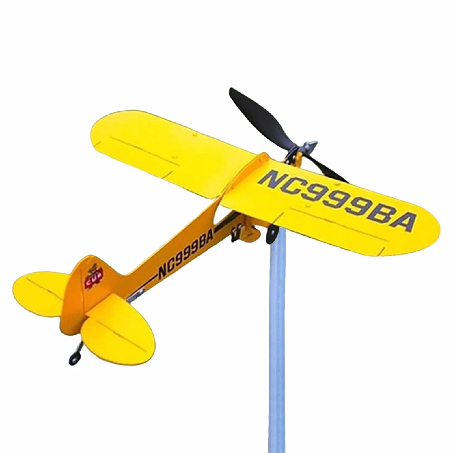 Veleta de Avión Hecha a Mano Piper J3 Cub Metal Decoración para Amantes de Vuelos
