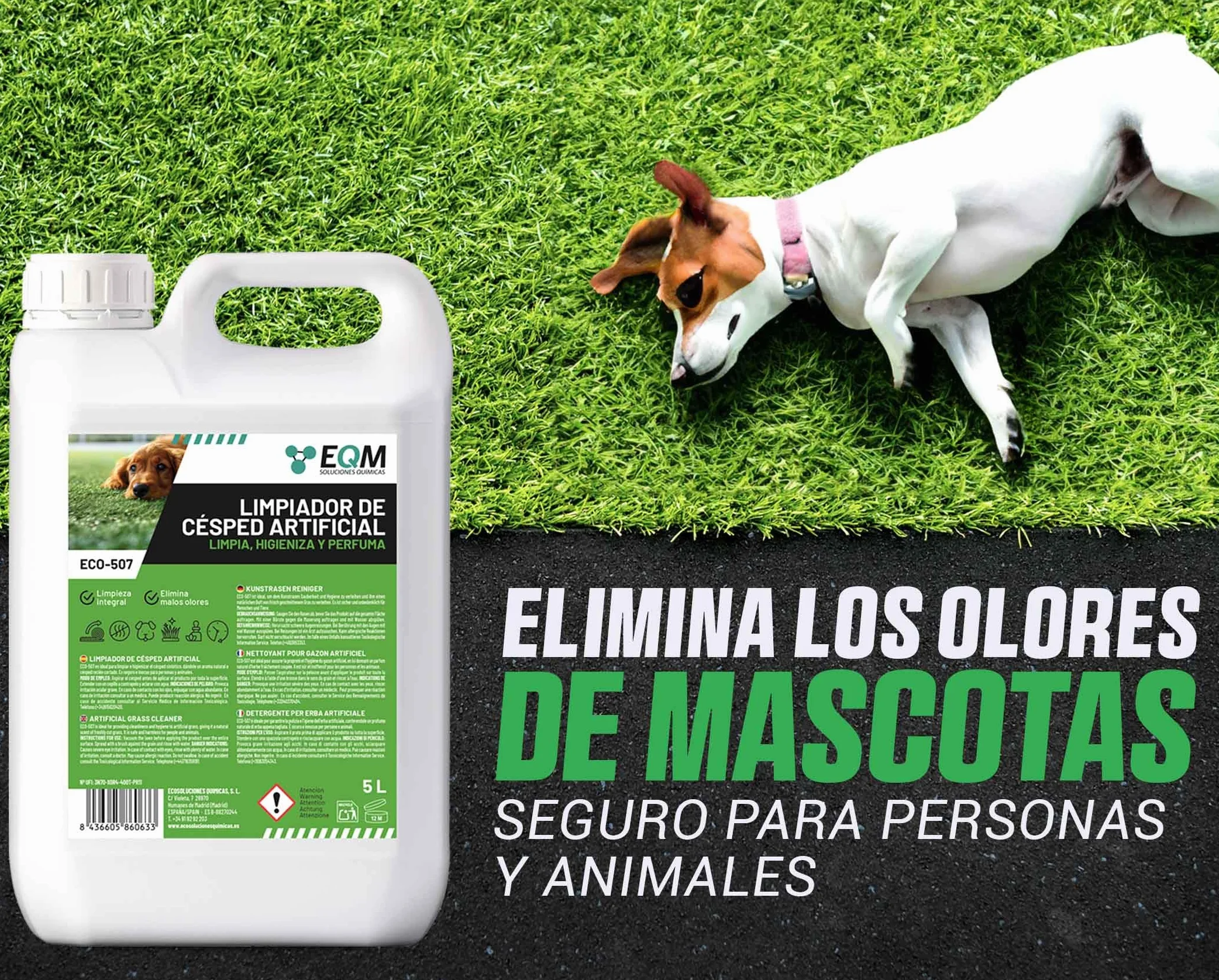 EQM ECO-507 Limpiador de Césped Artificial 5L No Tóxico