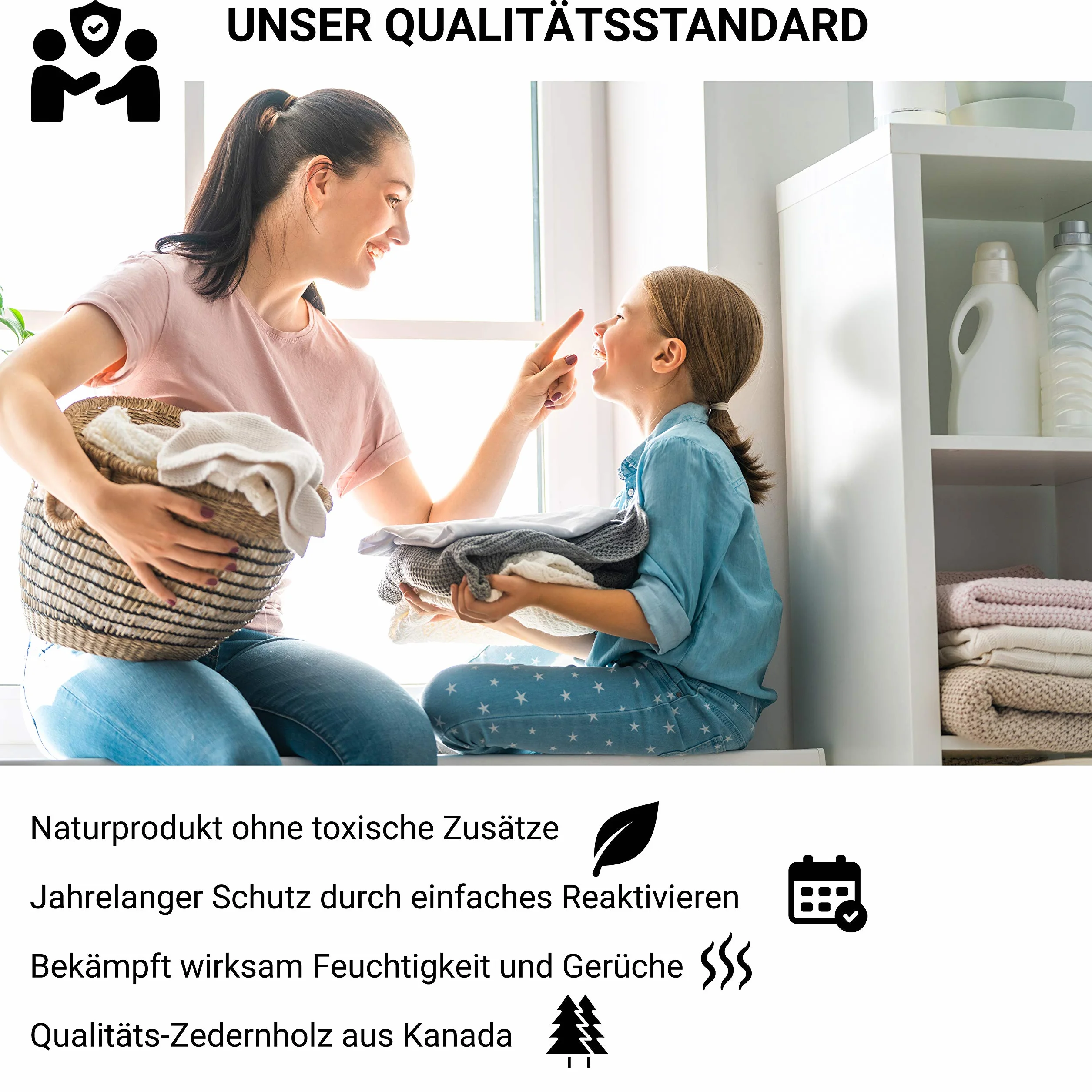 Mavanto 48x Antipolillas de Madera de Cedro para Armarios y Perchas - 100% Natural - incl. Papel de Lija GRATUITO