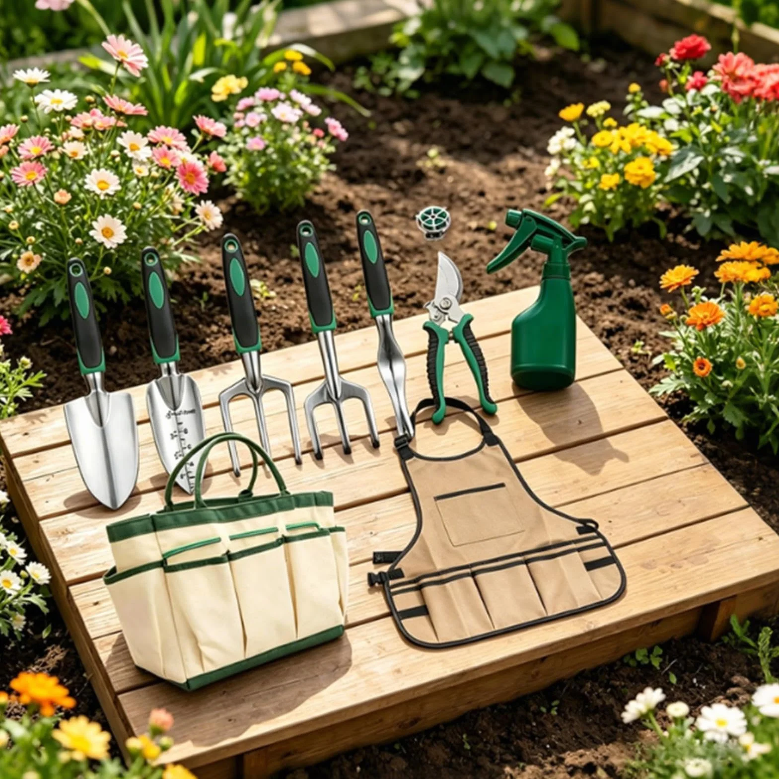Juego de Herramientas de Jardinería 11 Piezas para Excavar y Plantar en | Herramientas de Jardín Resistentes para Jardineros Mamá Papá Hombres Mujeres Familia Amigos Jardín Patio