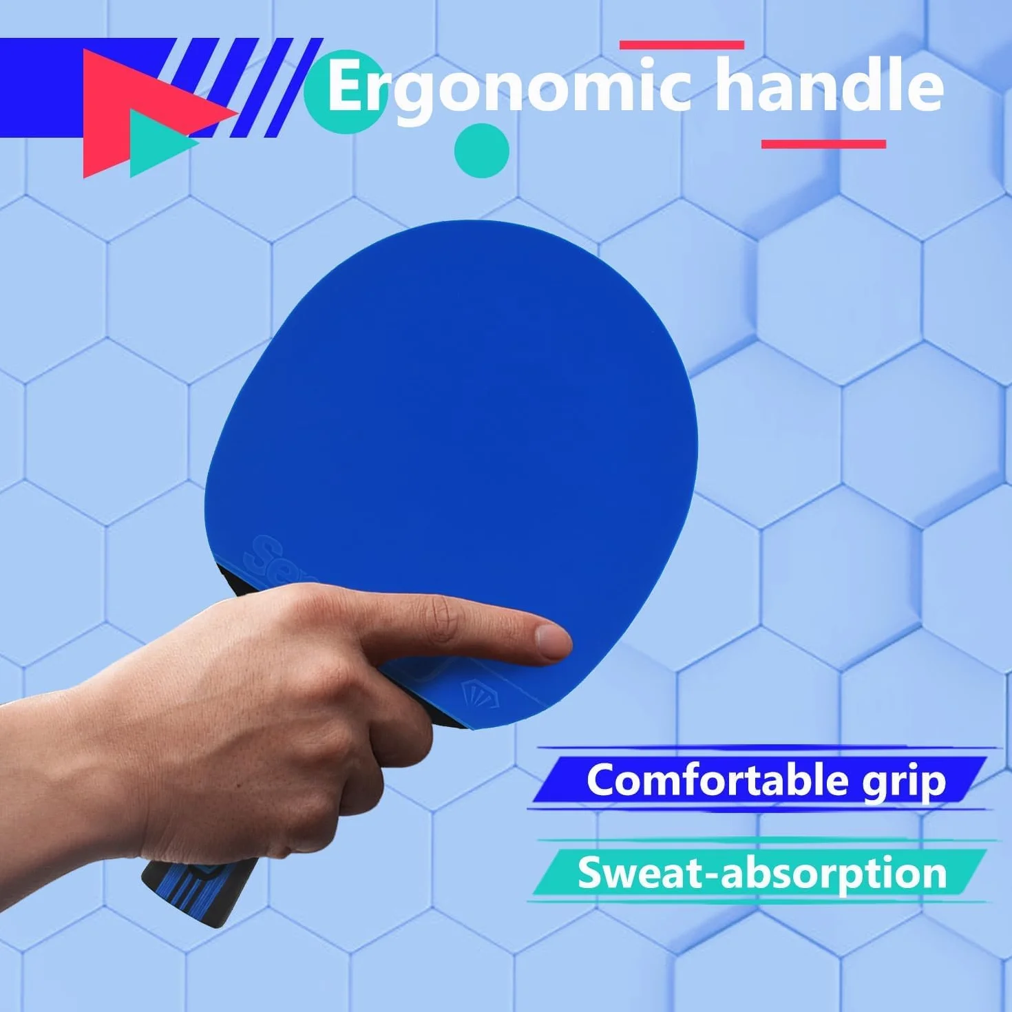 Senston Palas Ping Pong Set 2 Raquetas de Tenis de Mesa 3 Pelotas 1 Bolsa