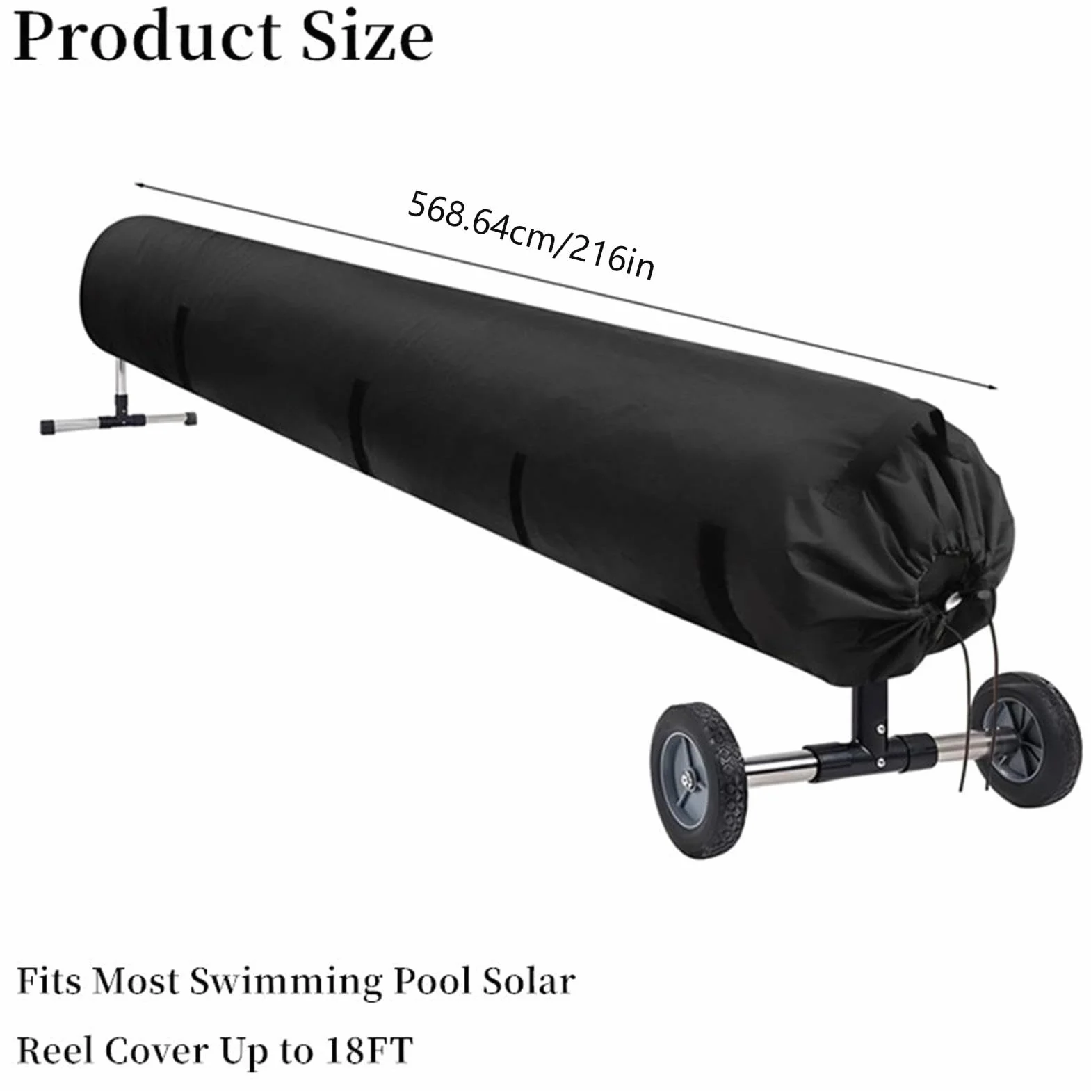 Cubierta de Carrete Solar para Piscina, Tela Oxford, Protector de Rollo de Tierra para Jardín y Patio