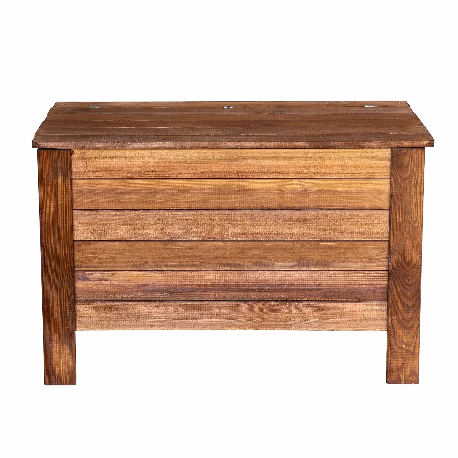 Arcón de Jardín 166 L Madera Maciza de Pino 80x52x40 cm Marrón Caja de Almacenaje