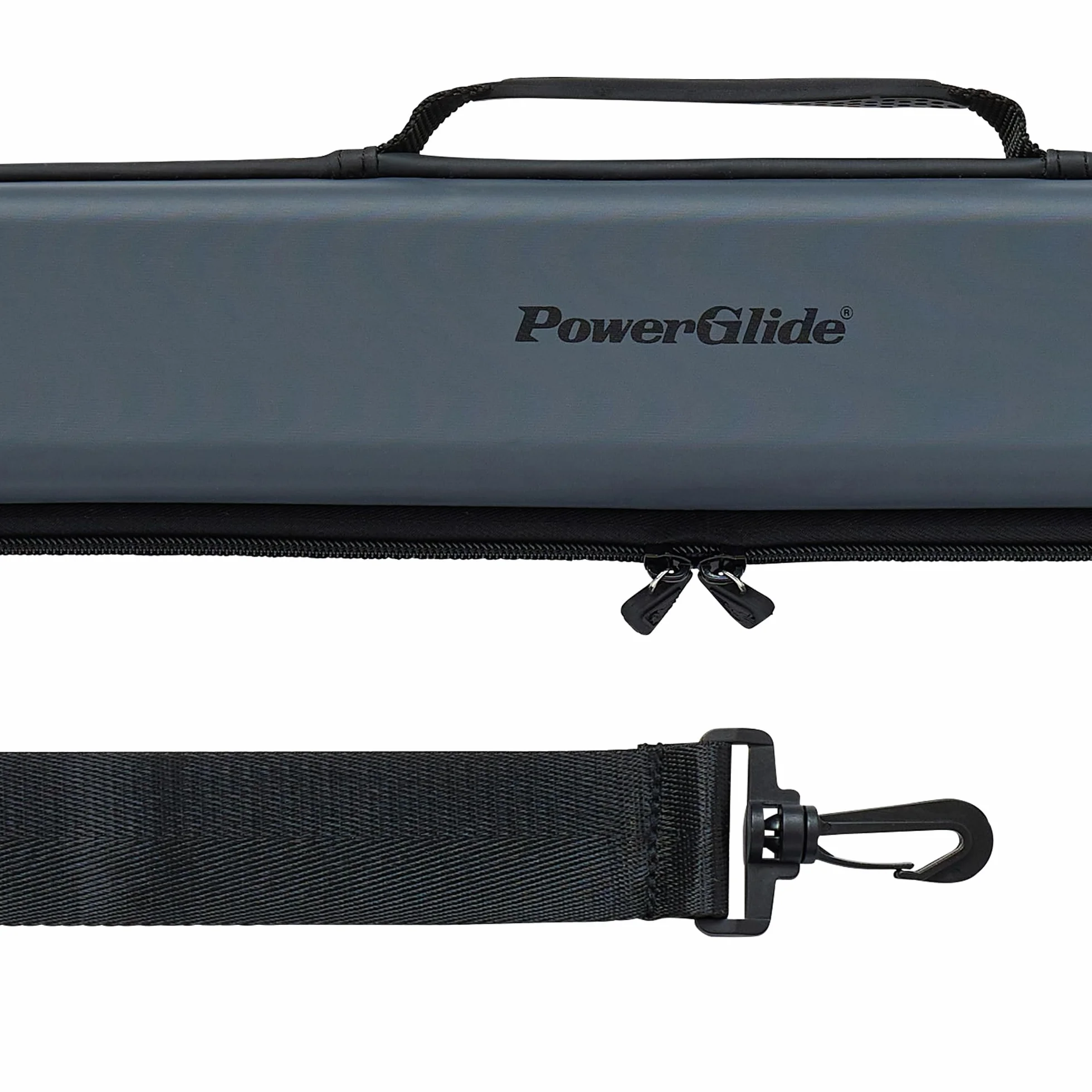 PowerGlide Svartur Funda para taco de billar, EVA suave al tacto, asa y correa para el hombro, interior de espuma protectora, para 2 tacos