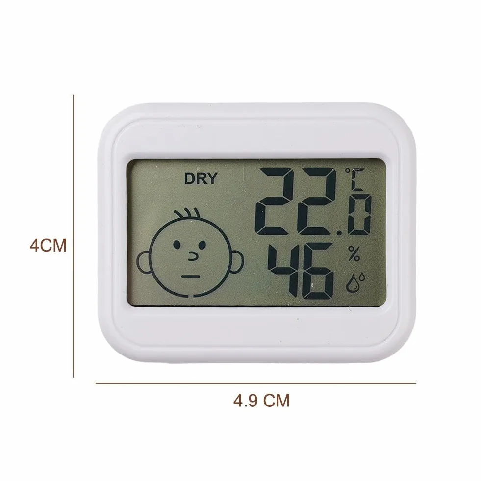 Termómetro digital higrómetro para interiores con pantalla LCD, medidor de temperatura y humedad