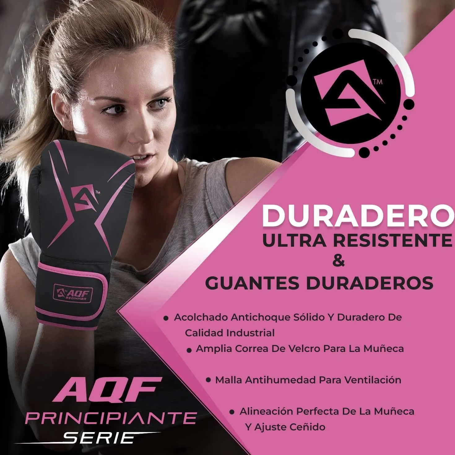 AQF Guantes Boxeo Niño Cuero Saco Boxeo Guantillas MMA Muay Thai UFC Capa Extra Acolchado 4 6 8 10 12 14 16 Oz