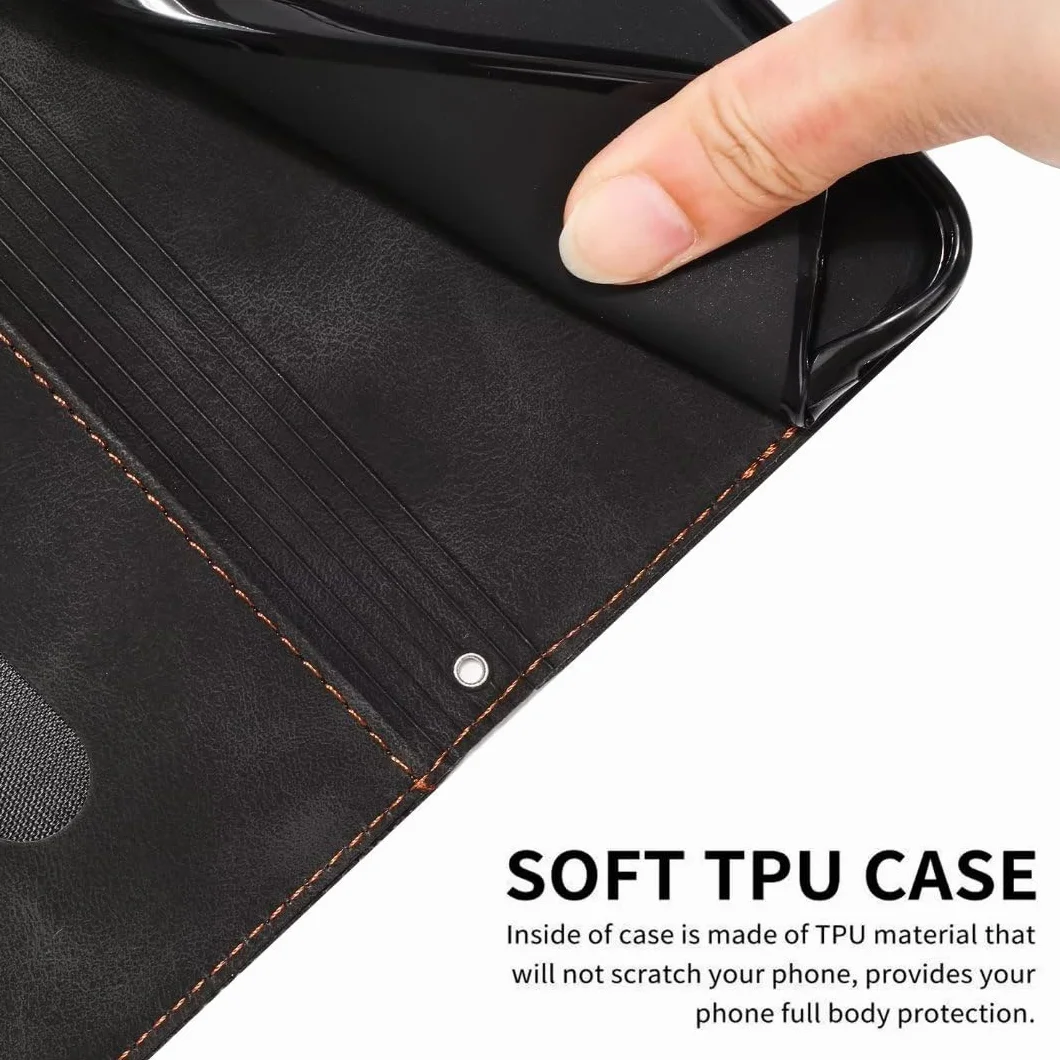 Funda tipo cartera para Xiaomi Redmi Note 12 5G, magnética de piel sintética con ranuras para tarjetas, bloqueo RFID