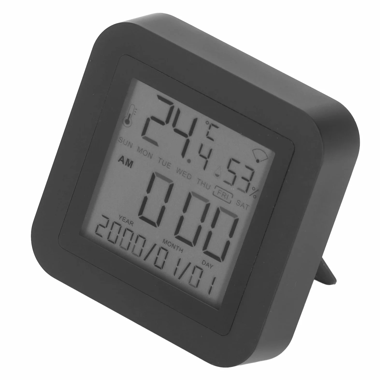 Termómetro higrómetro inteligente WIFI con control remoto por infrarrojos y pantalla LCD, medidor de temperatura y humedad compatible con Smart Life y Tuya APP, DC 5V, 2.4GHz WIFI