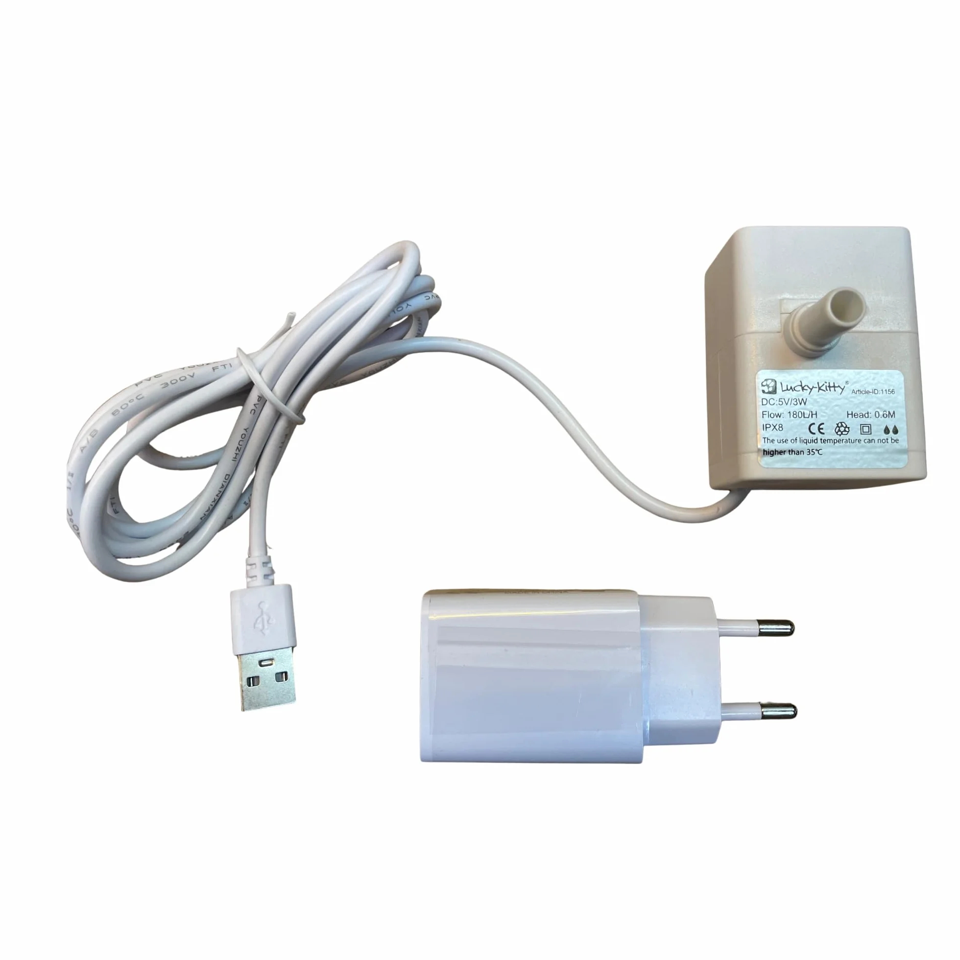 Lucky-Kitty Microbomba USB para fuente de gato, bajo ruido, ahorro de energía