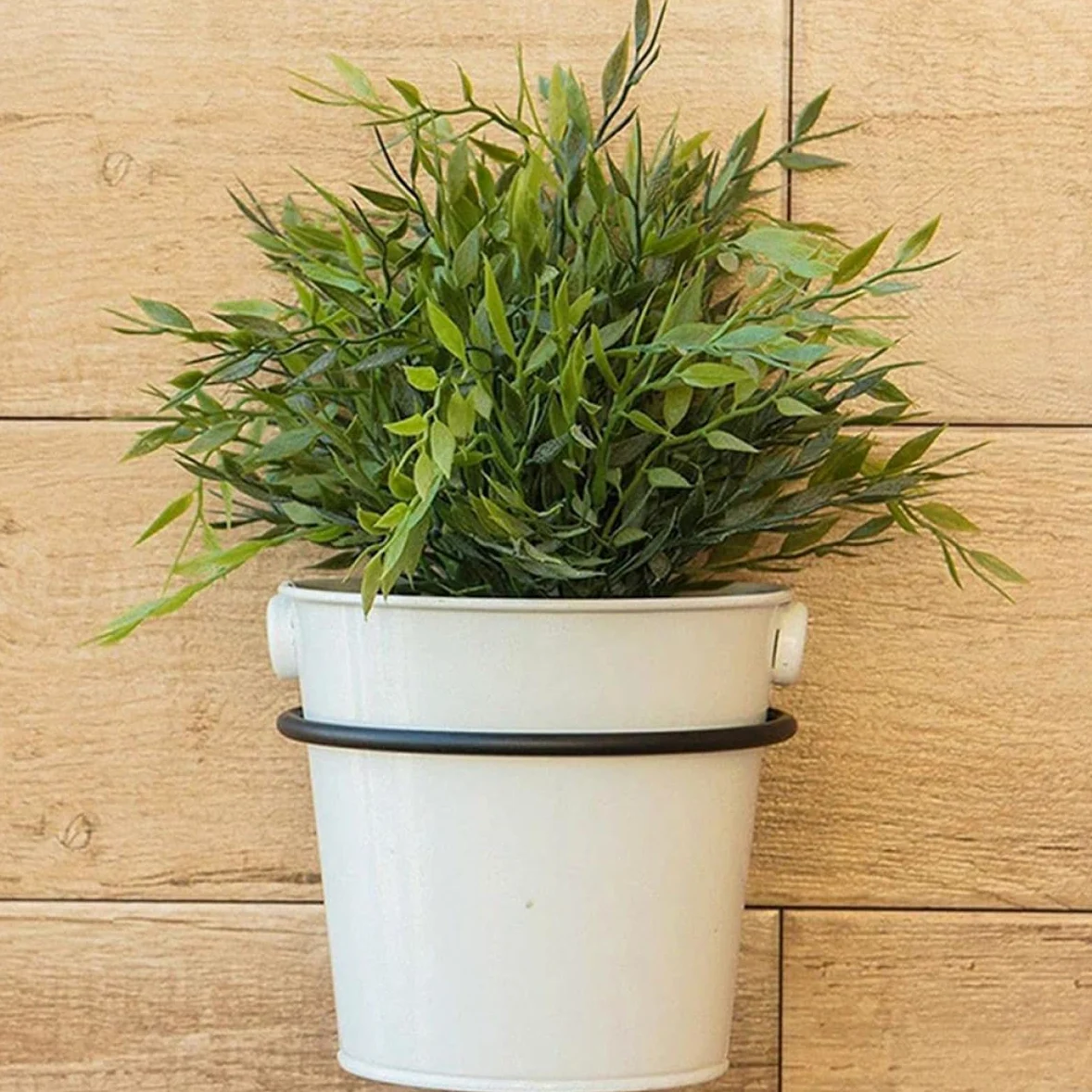 HOMSFOU Soportes para Macetas de Pared 5 Piezas de Hierro 15 Cm Estantería para Flores Jardín Balcón Almacenamiento Vertical Práctico Resistente